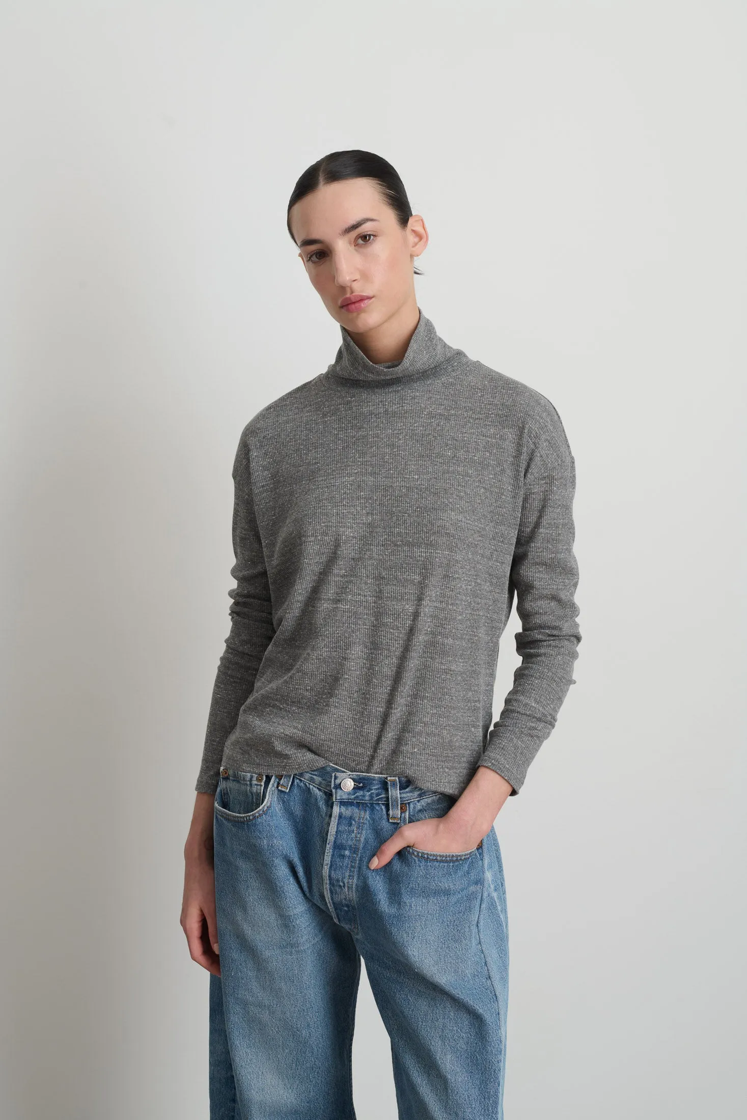 B Sides Turtleneck Heather Grey sold by B Sides Jeans product image thumbnail 4