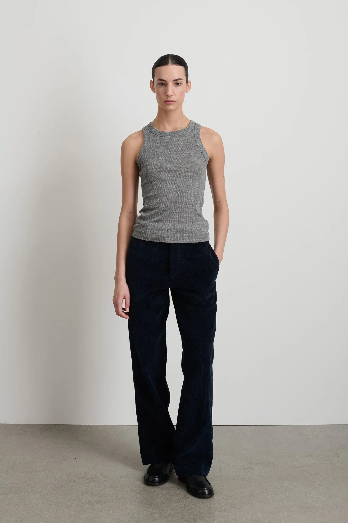 B Sides Rib Tank Heather Grey sold by B Sides Jeans product image thumbnail 2