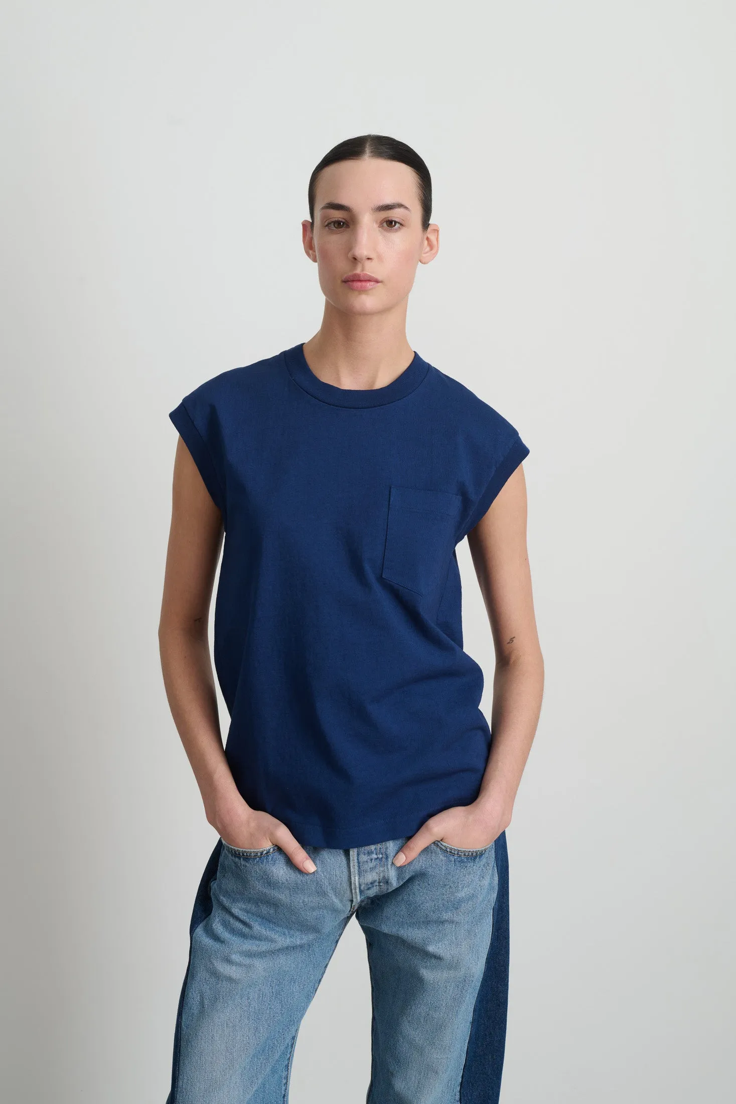 B Sides Pocket Tank Van Blue sold by B Sides Jeans product image thumbnail 5
