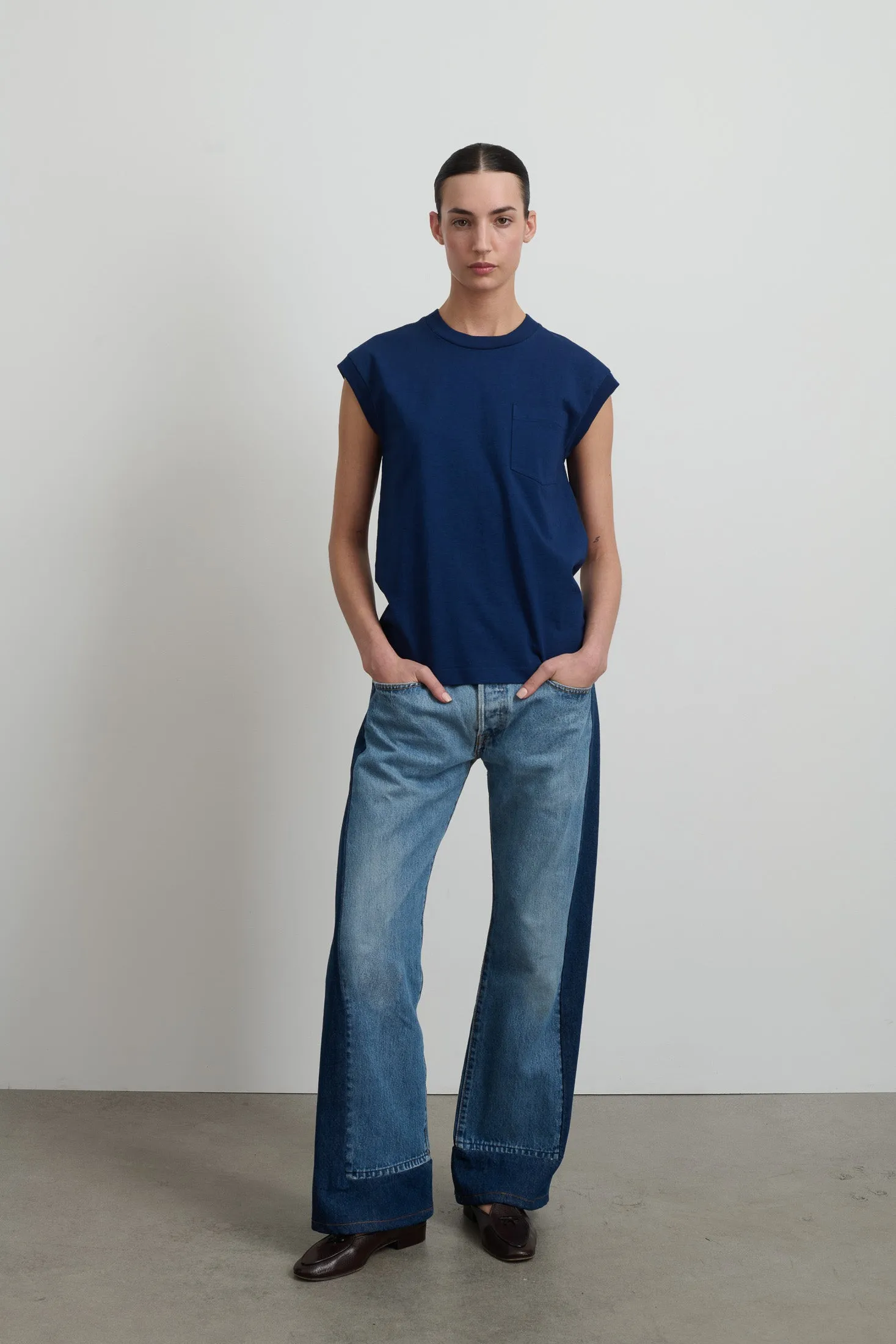 B Sides Pocket Tank Van Blue sold by B Sides Jeans product image thumbnail 2