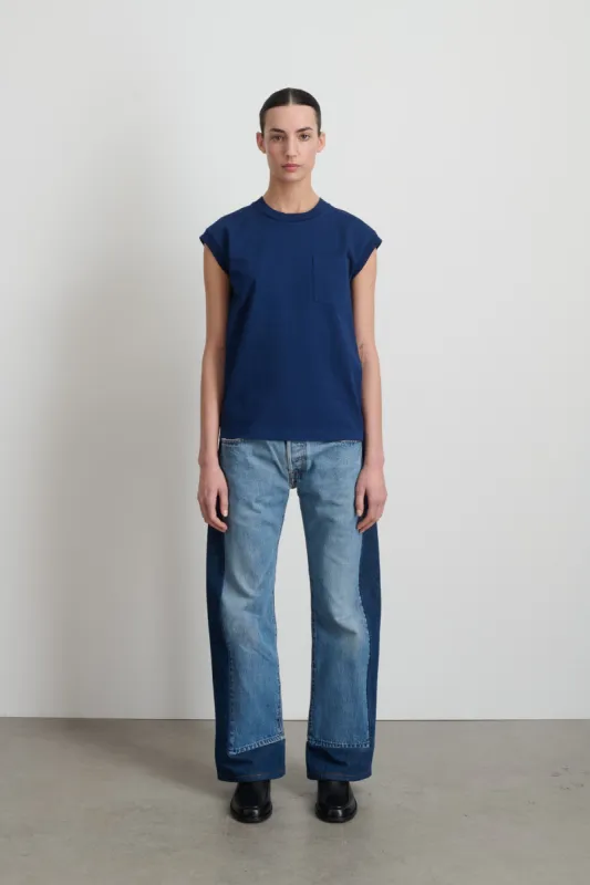 B Sides Pocket Tank Van Blue sold by B Sides Jeans