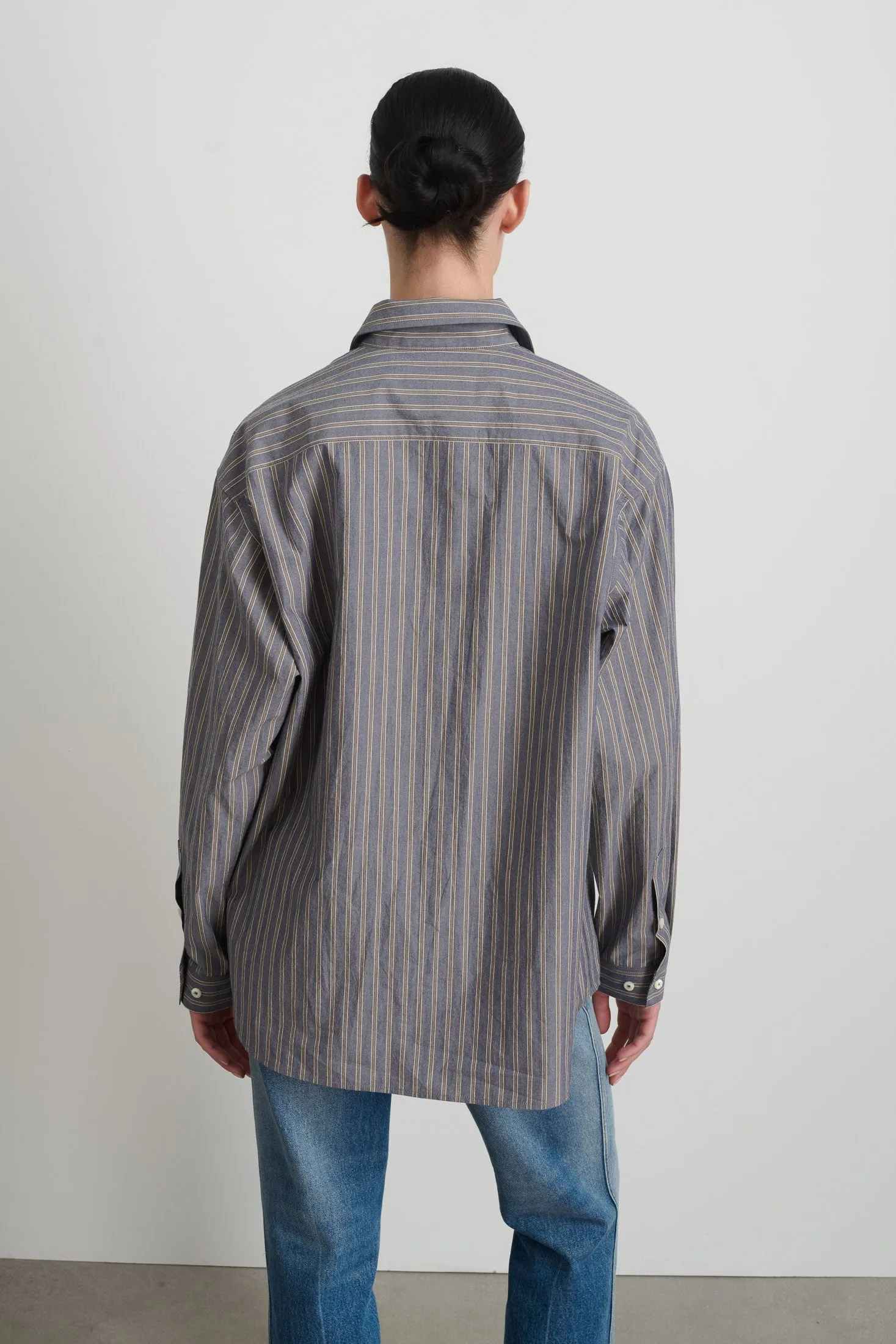 Nolan Shirt Grey Blue Stripe sold by B Sides Jeans product image thumbnail 5