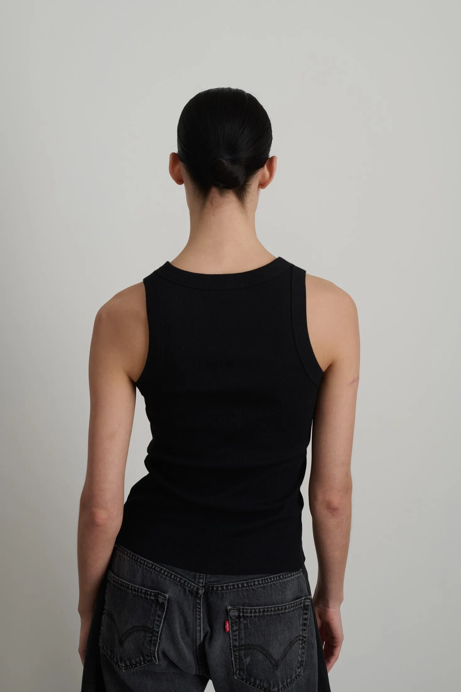 B Sides Rib Tank Marine Overdye sold by B Sides Jeans product image thumbnail 5