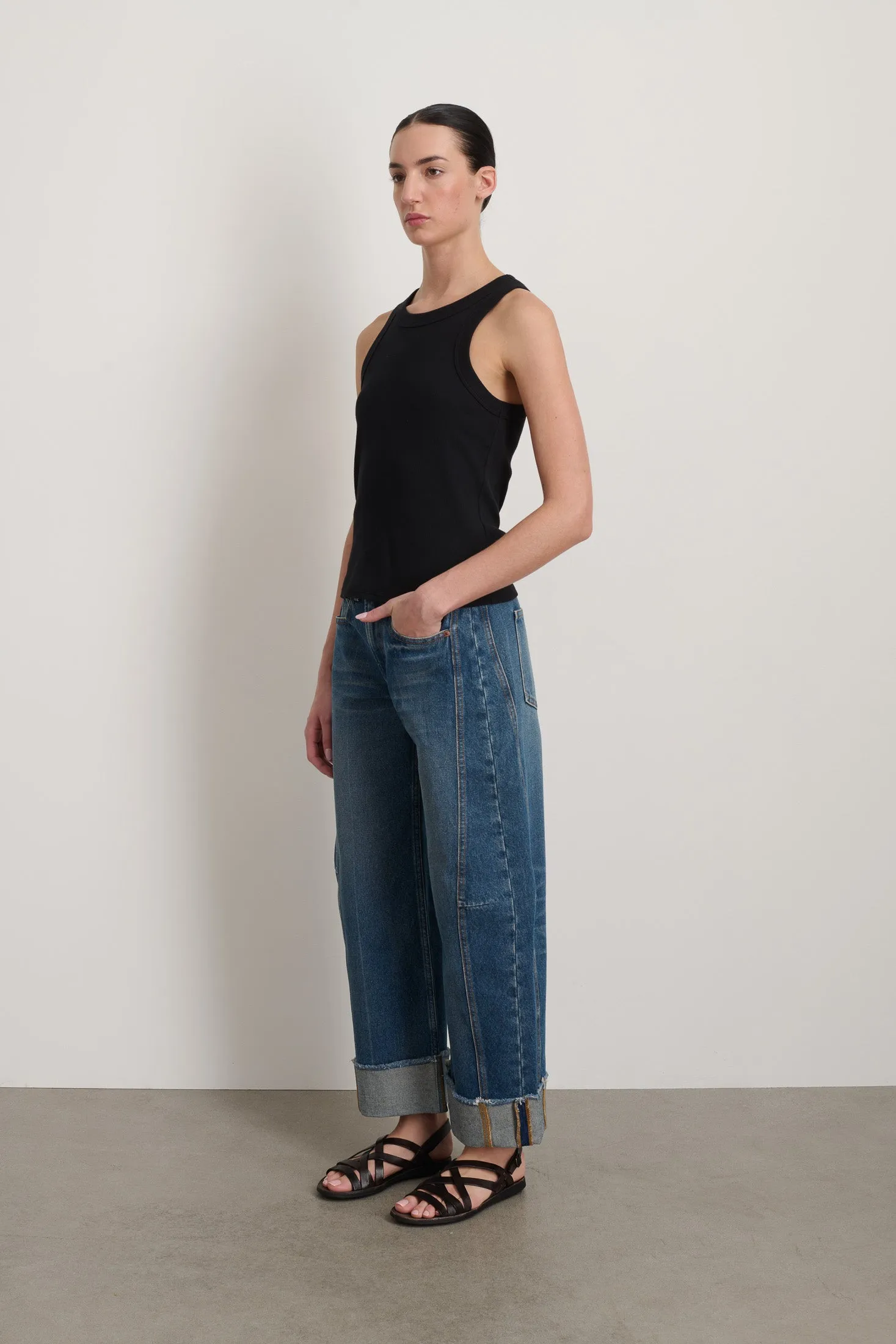 B Sides Rib Tank Stil Black sold by B Sides Jeans product image thumbnail 2