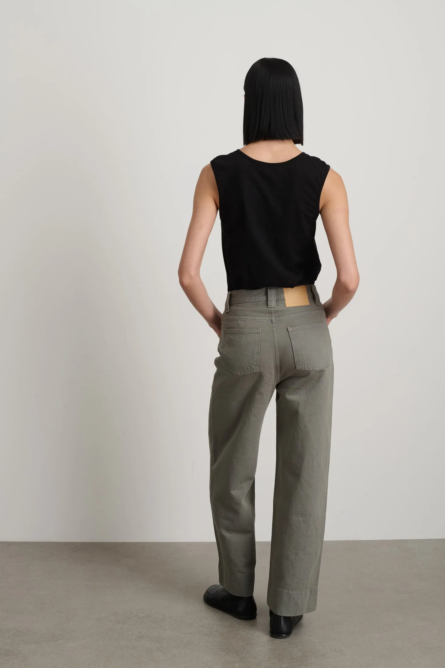 Easy Jean Olive Overdye sold by B Sides Jeans product image thumbnail 3