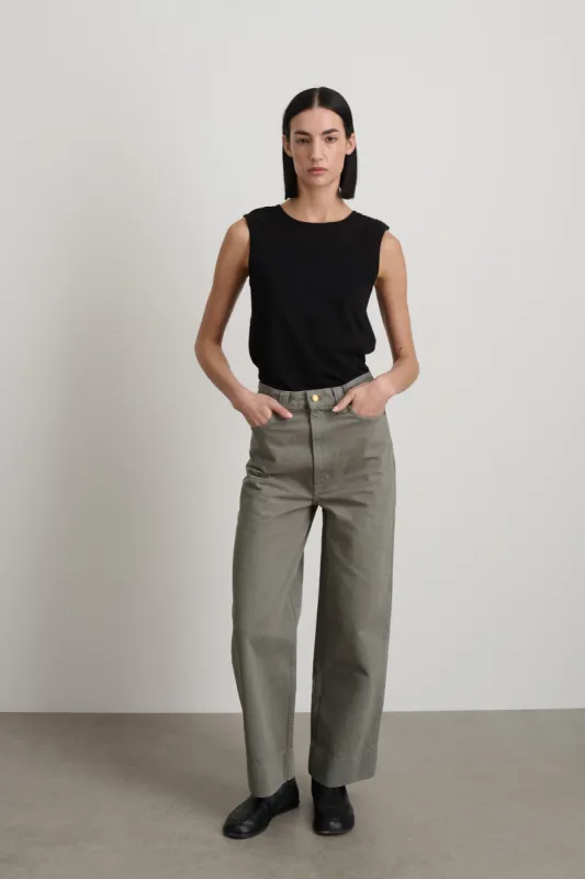 Easy Jean Olive Overdye made by B Sides Jeans
