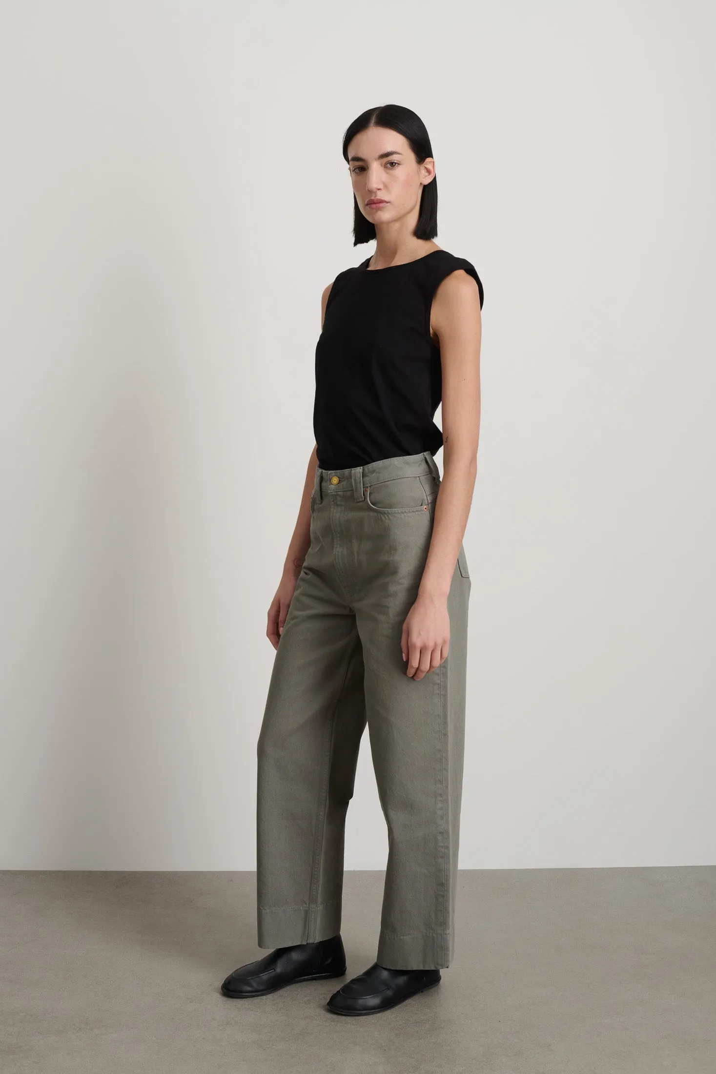 Easy Jean Olive Overdye sold by B Sides Jeans product image thumbnail 2