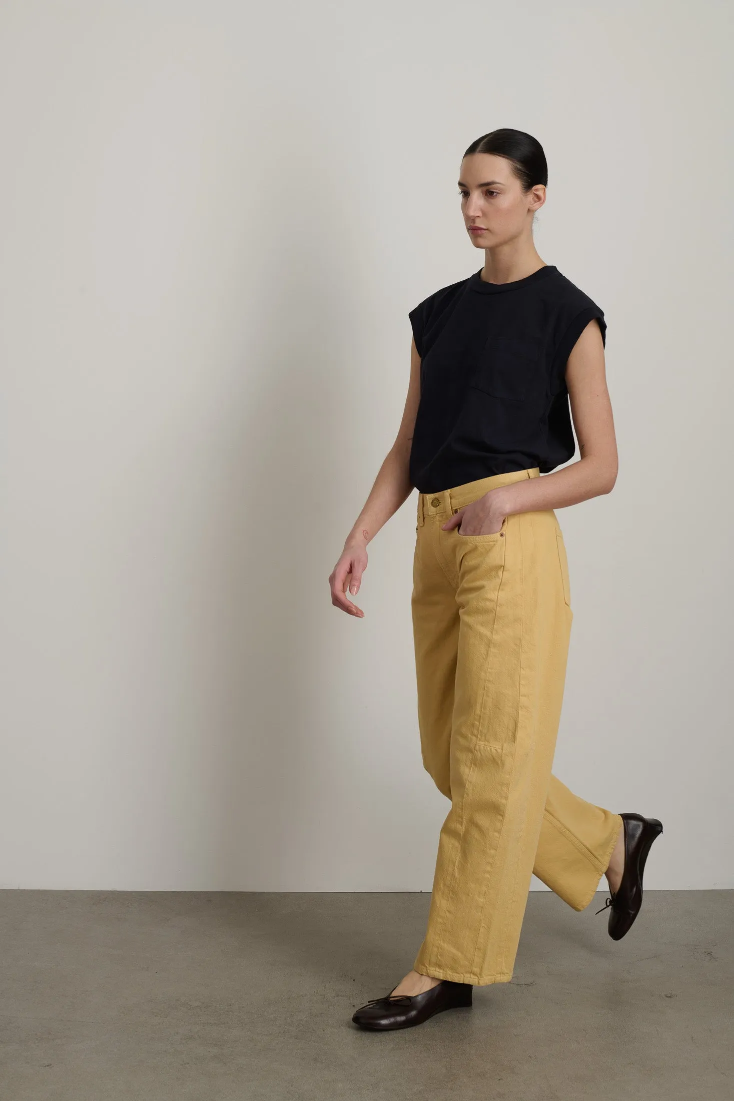 Relaxed Lasso Long Jean Yellow Overdye sold by B Sides Jeans product image thumbnail 4