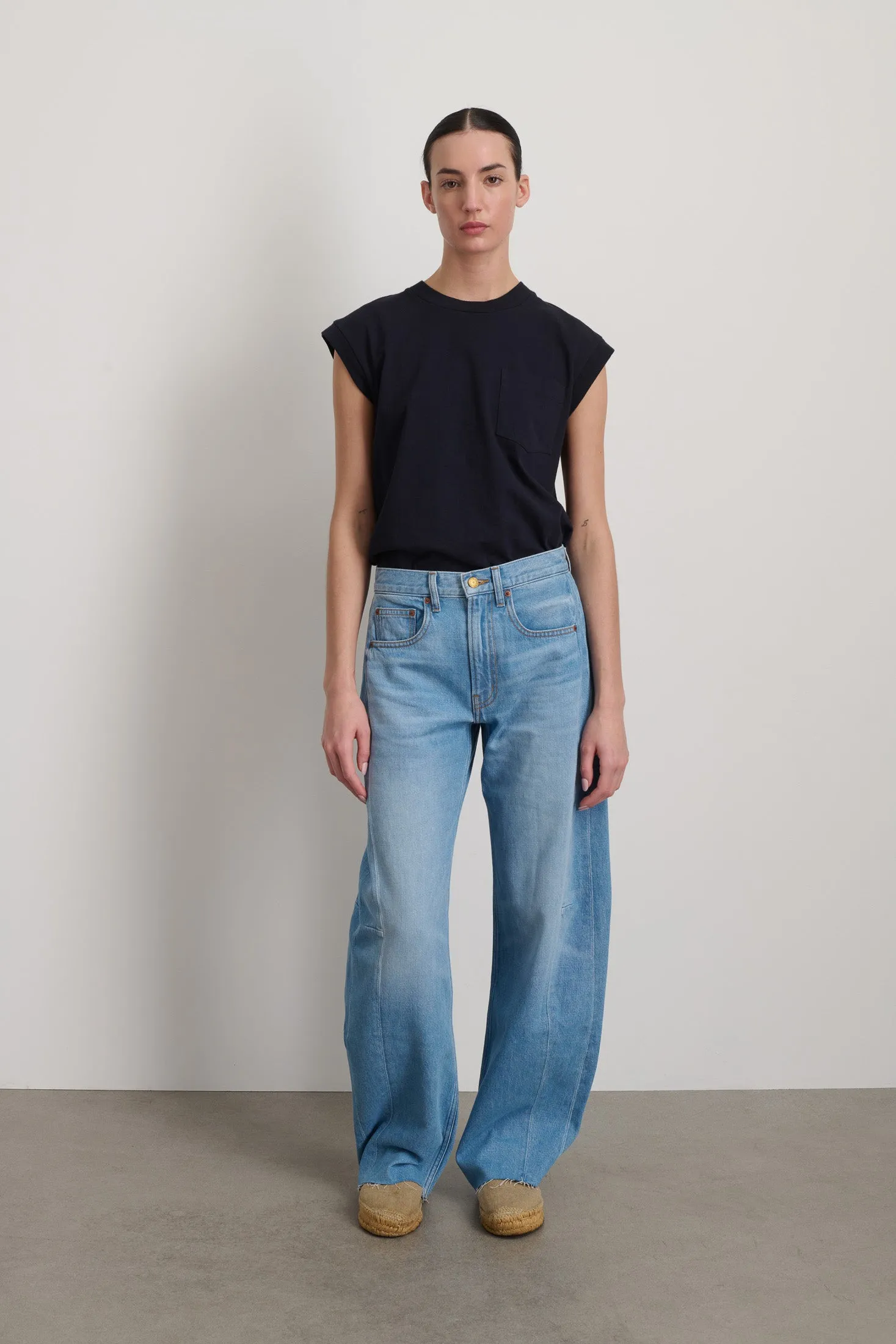 Relaxed Lasso Long Jean Warren Blue sold by B Sides Jeans