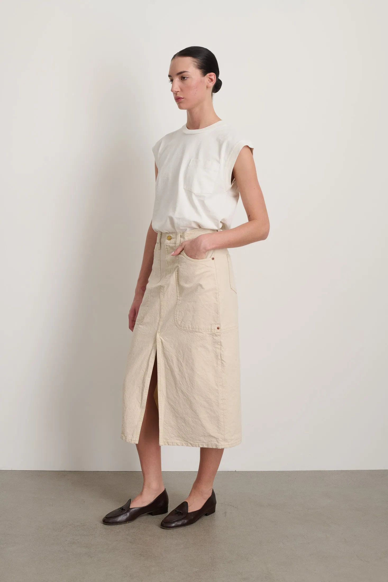 Hill Jean Skirt Mere White sold by B Sides Jeans product image thumbnail 2