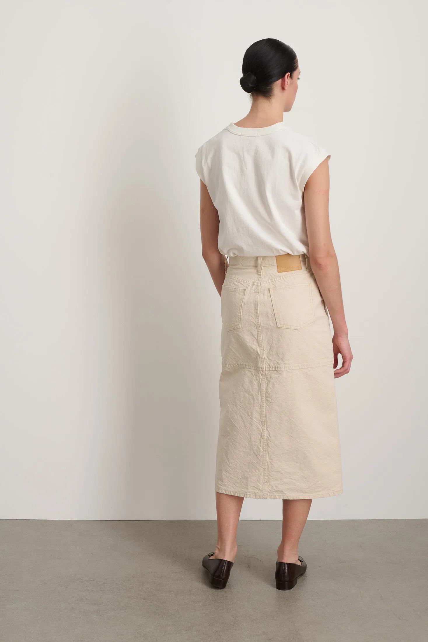 Hill Jean Skirt Mere White sold by B Sides Jeans product image thumbnail 3