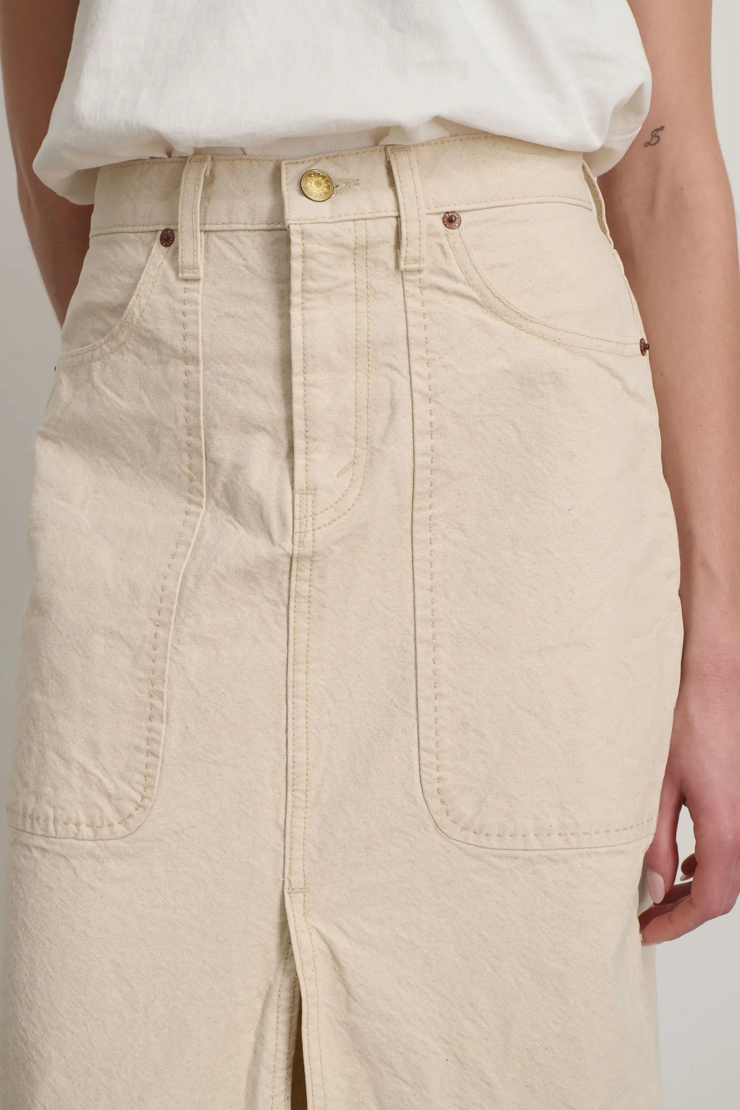 Hill Jean Skirt Mere White sold by B Sides Jeans product image thumbnail 5