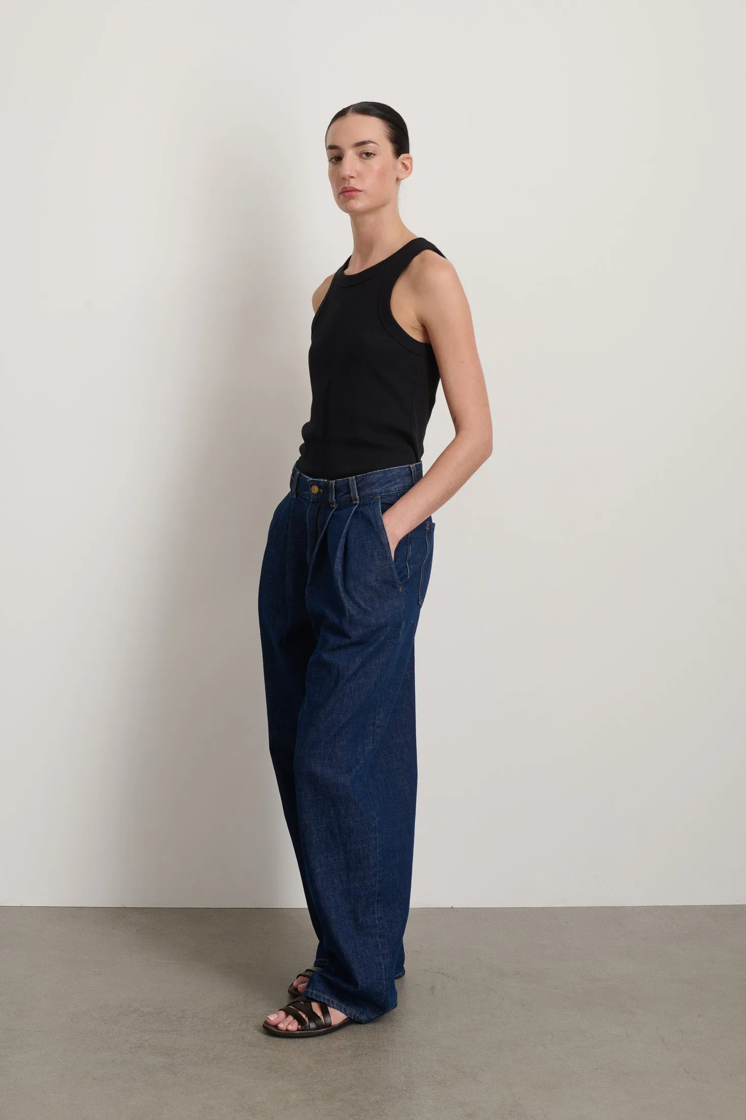 B Sides Pleated Pant Blue Rinse sold by B Sides Jeans product image thumbnail 3