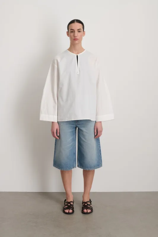 Poplin Popover White sold by B Sides Jeans