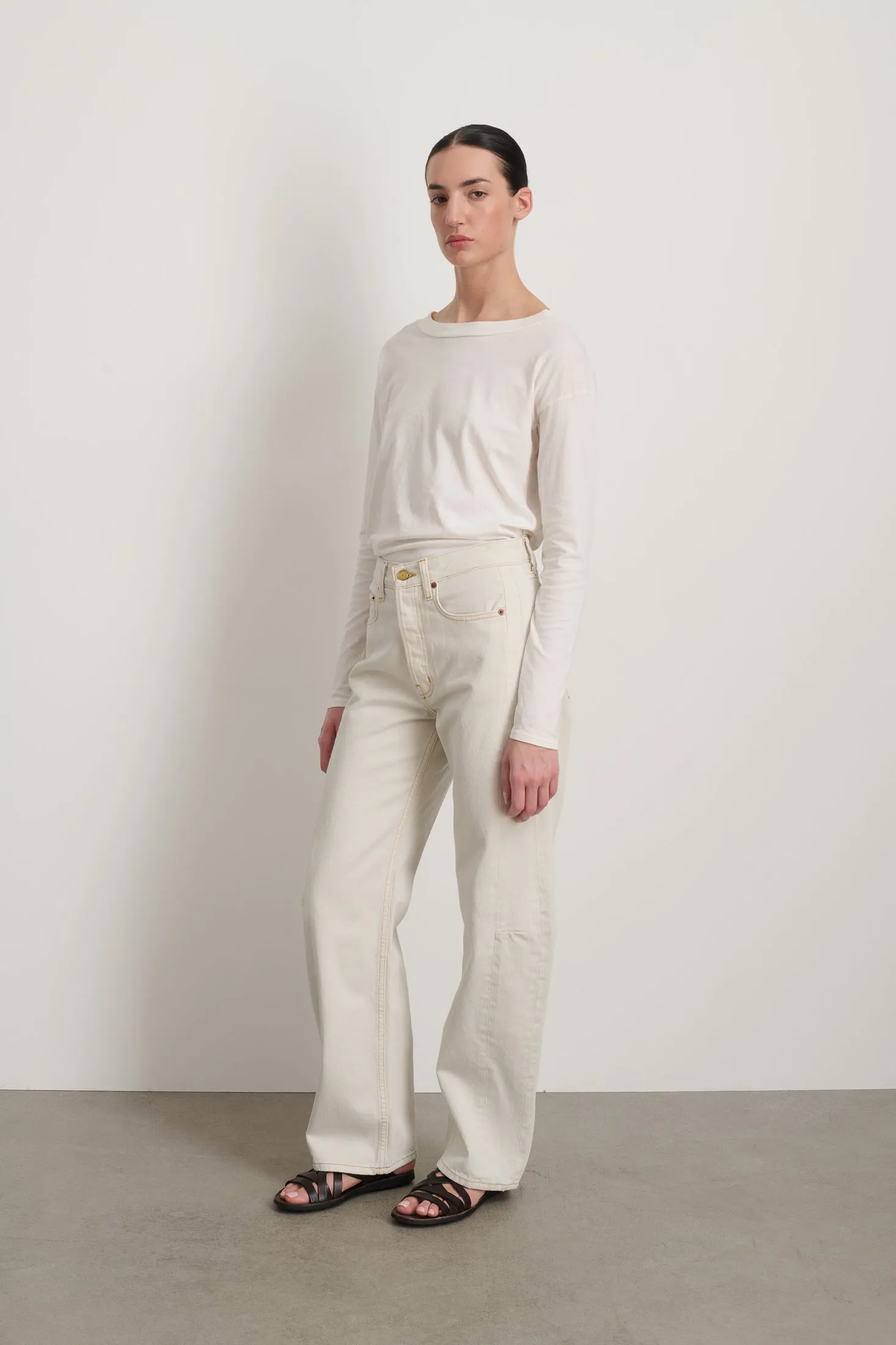 Slim Long Lasso Jean Tile White sold by B Sides Jeans product image thumbnail 2