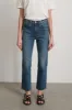 Rae Mid Rise Slim Stretch Crop Vista Blue sold by B Sides Jeans