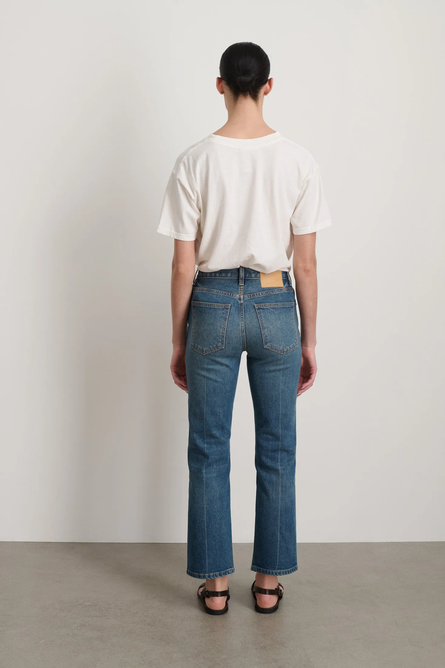 Rae Mid Rise Slim Stretch Crop Vista Blue sold by B Sides Jeans product image thumbnail 3
