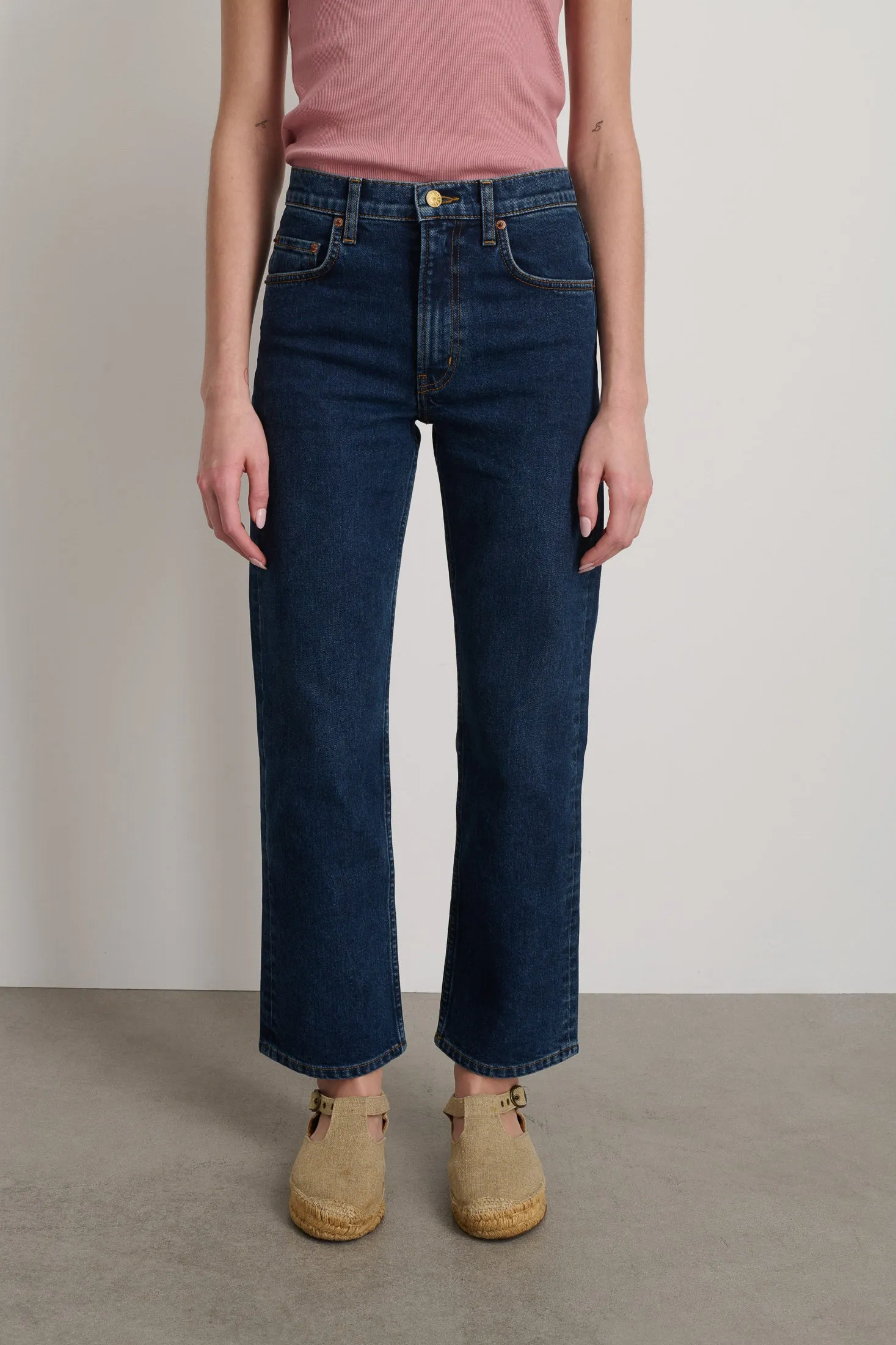 Rae Mid Rise Slim Stretch Crop Blue Rinse sold by B Sides Jeans product image thumbnail 4