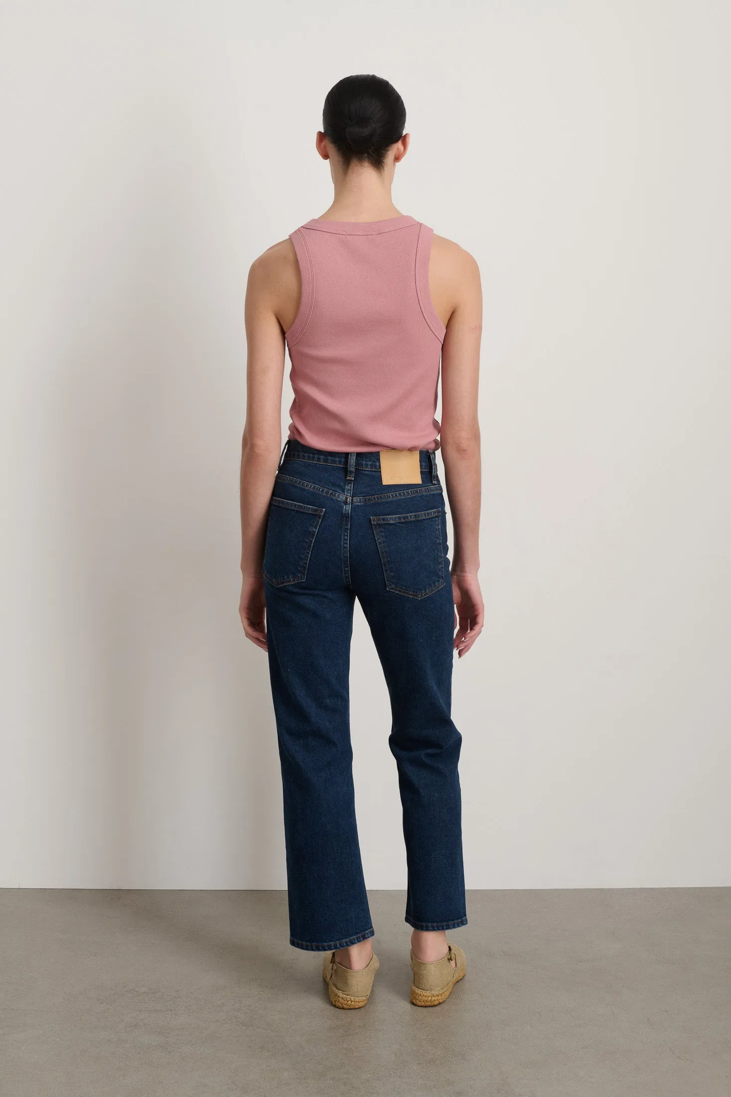 Rae Mid Rise Slim Stretch Crop Blue Rinse sold by B Sides Jeans product image thumbnail 3