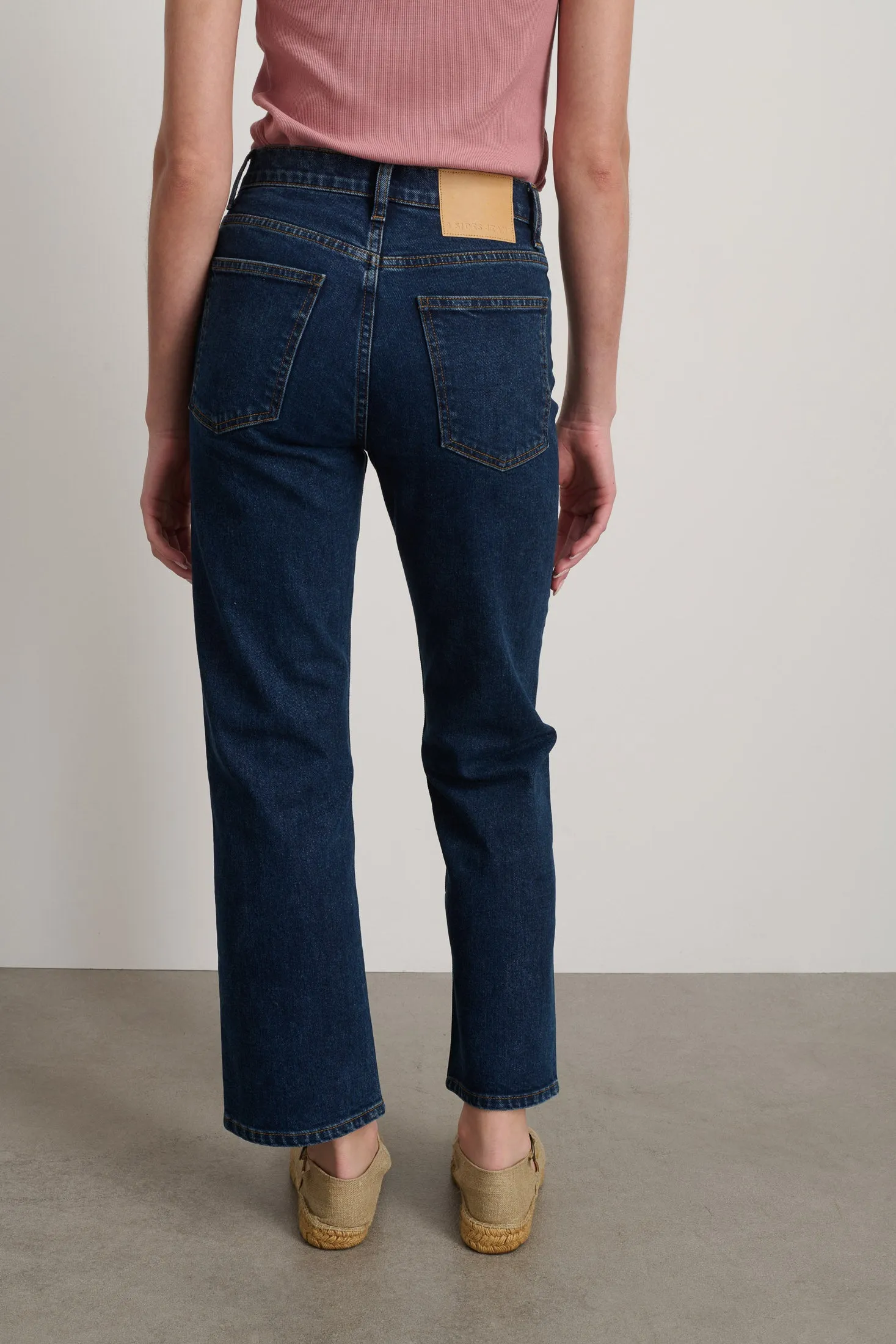 Rae Mid Rise Slim Stretch Crop Blue Rinse sold by B Sides Jeans product image thumbnail 5