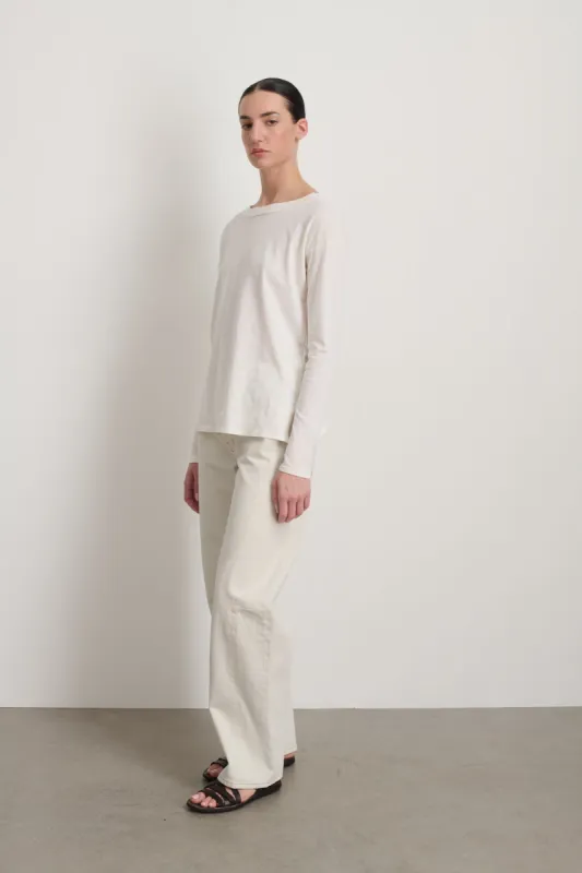 B Sides Long Sleeve Crew Snow White sold by B Sides Jeans