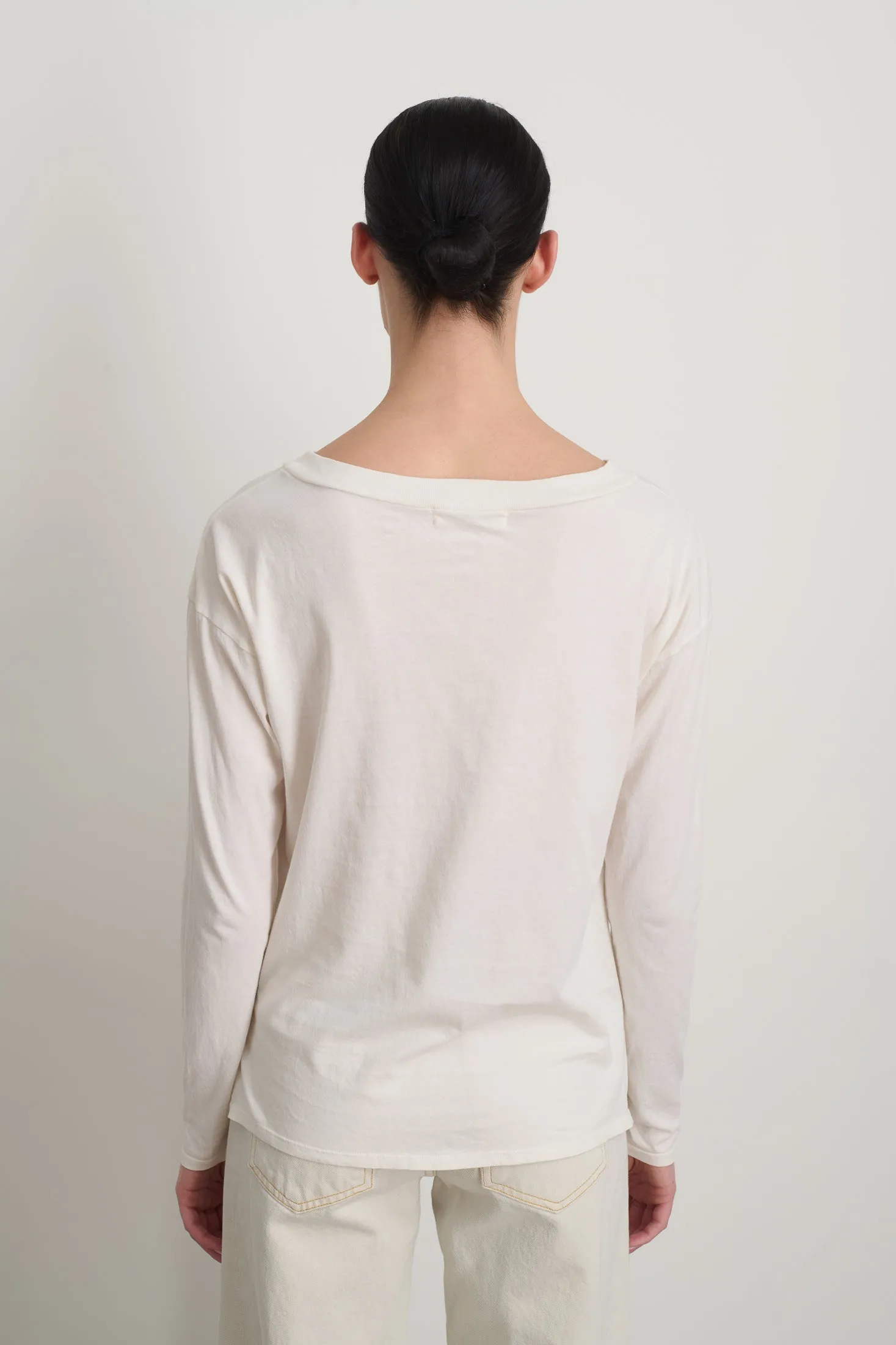 B Sides Long Sleeve Crew Snow White sold by B Sides Jeans product image thumbnail 5