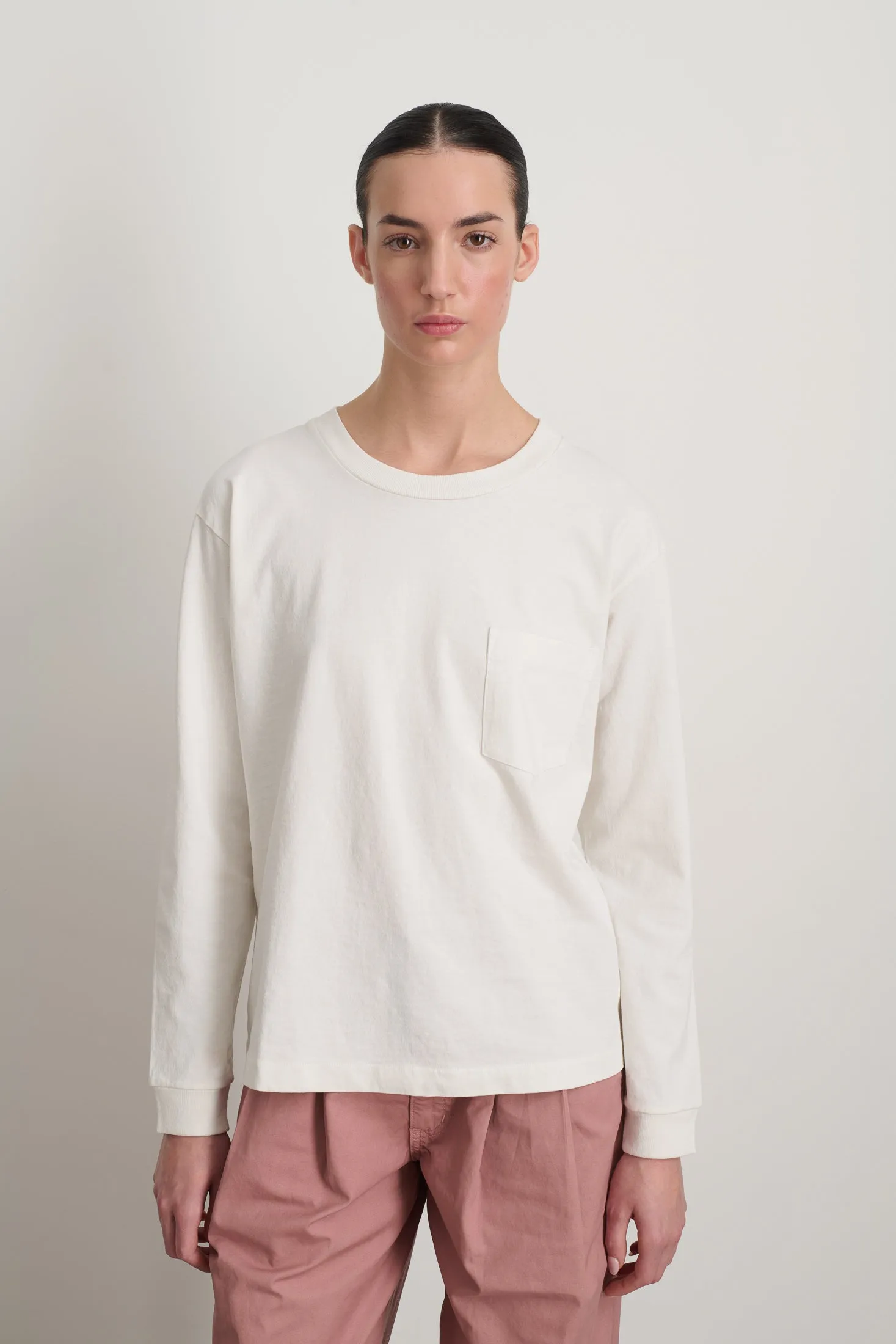 B Sides Long Sleeve Pocket T-Shirt Snow White sold by B Sides Jeans product image thumbnail 4