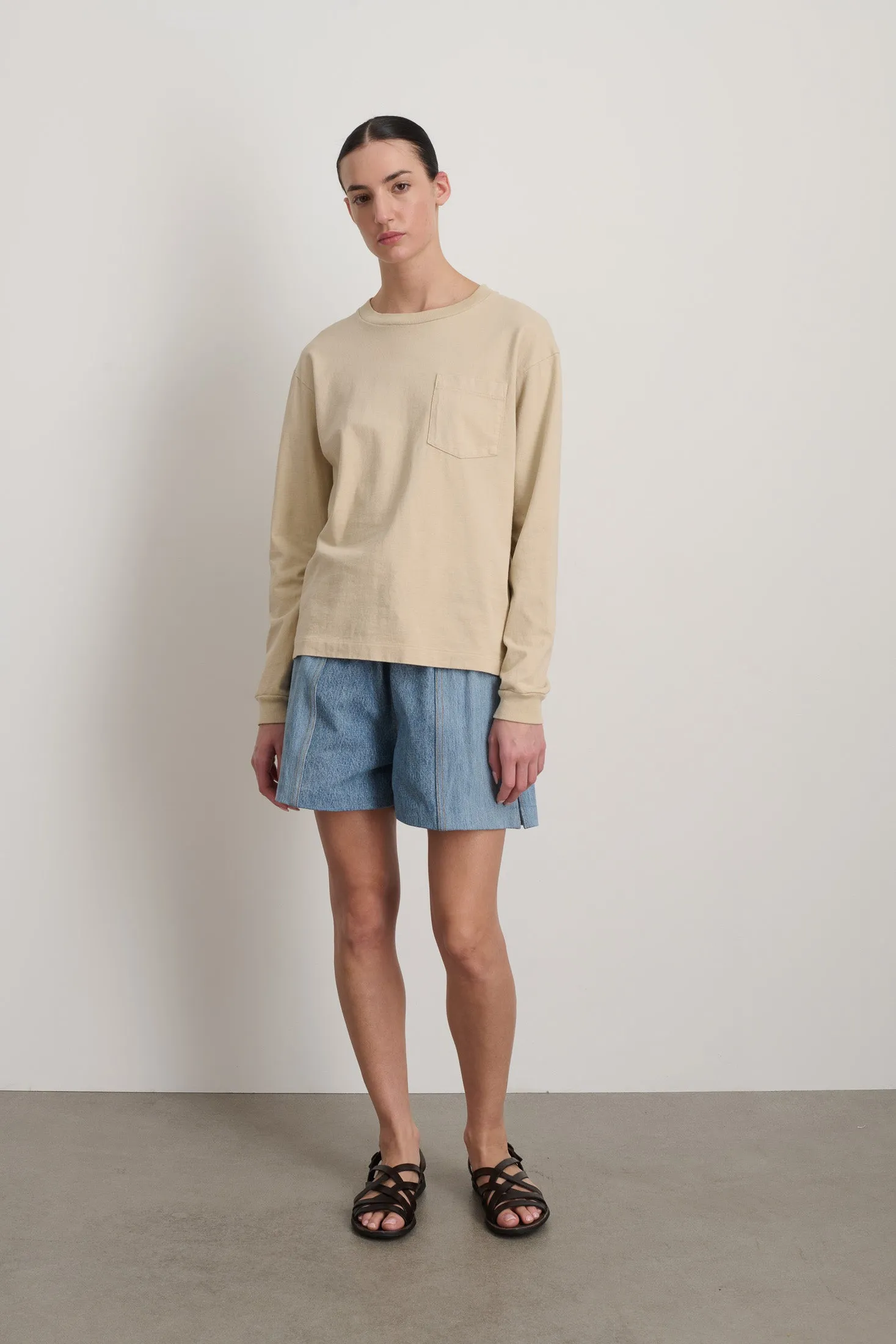 B Sides Long Sleeve Pocket T-Shirt Tan sold by B Sides Jeans