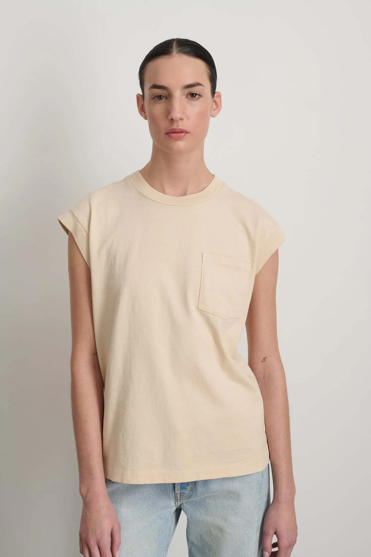 B Sides Pocket Tank Tan sold by B Sides Jeans product image thumbnail 4
