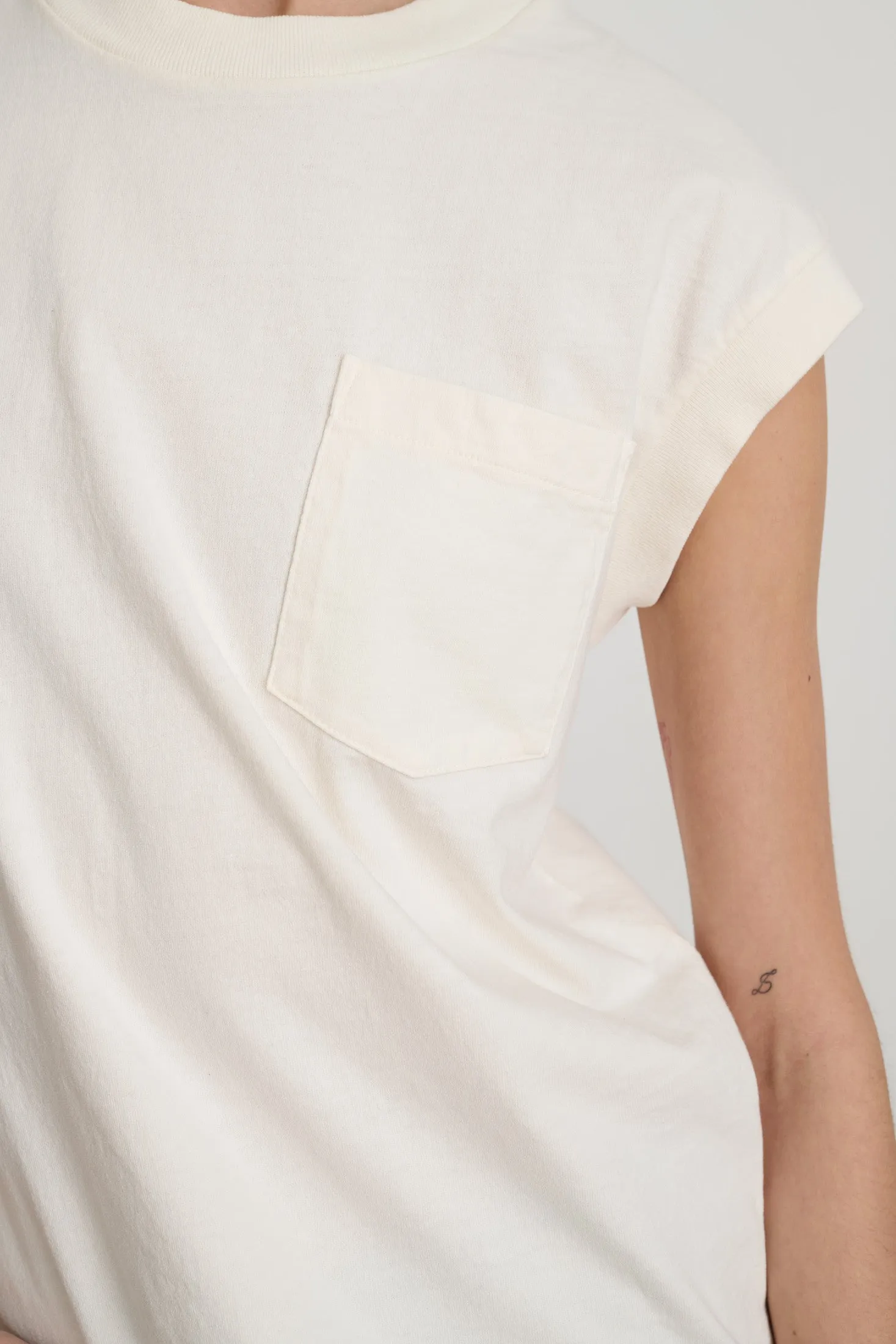 B Sides Pocket Tank Tile White sold by B Sides Jeans product image thumbnail 5