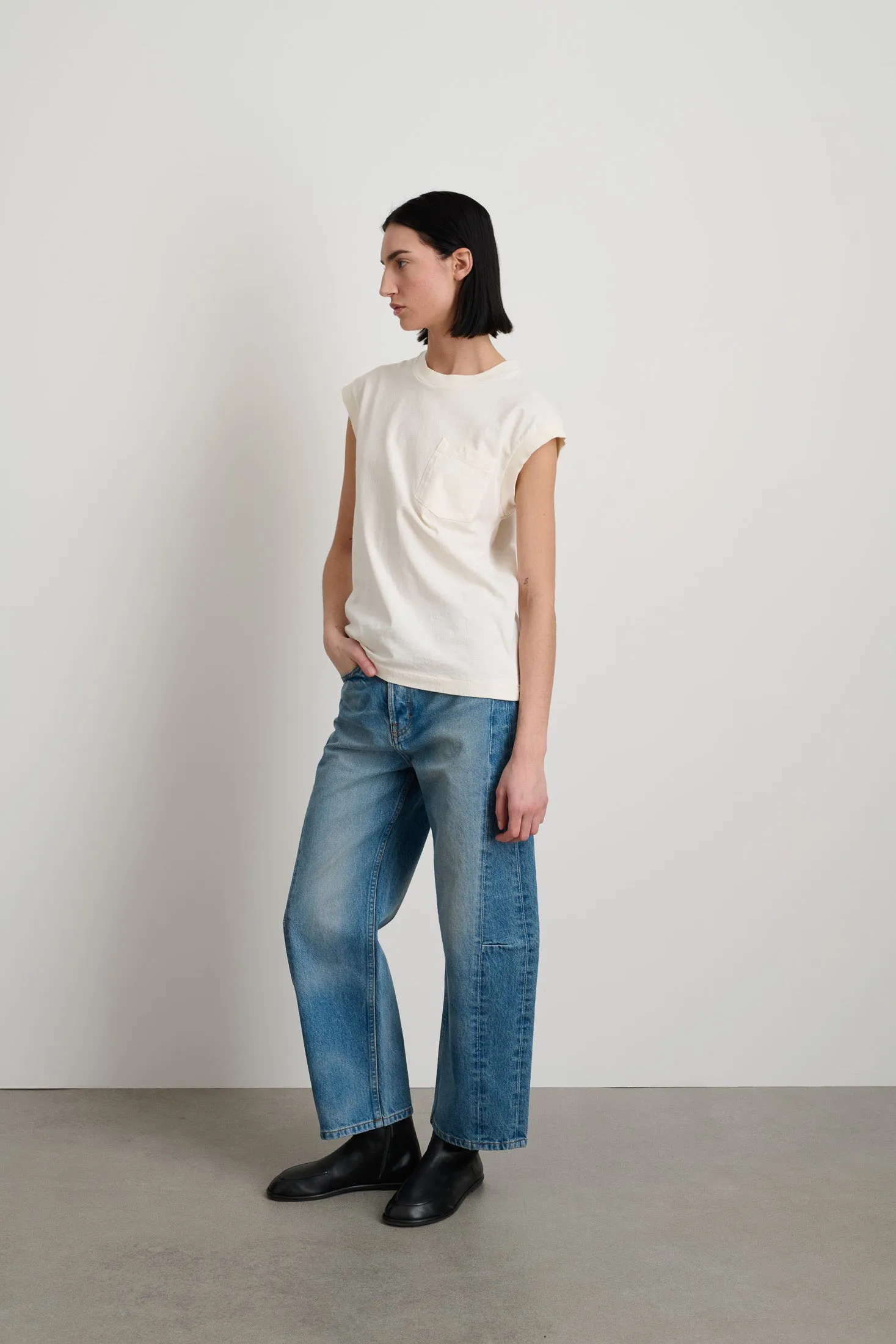 B Sides Pocket Tank Tile White sold by B Sides Jeans product image thumbnail 2