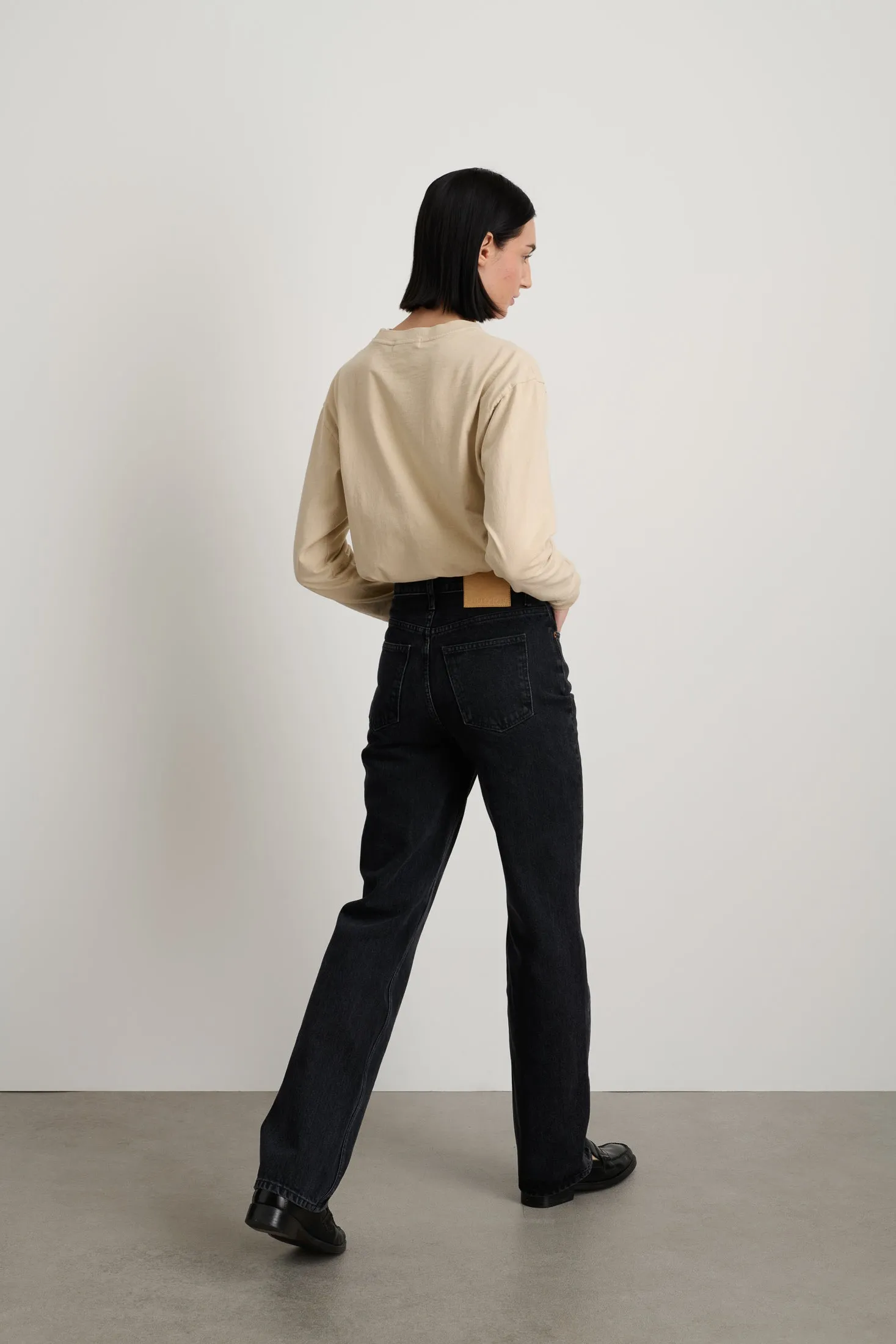 Louis Long High Straight Black Stone Wash sold by B Sides Jeans product image thumbnail 3