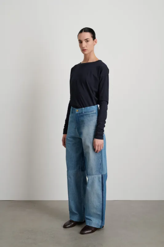 Reworked Seamed Trouser Vintage Indigo made by B Sides Jeans