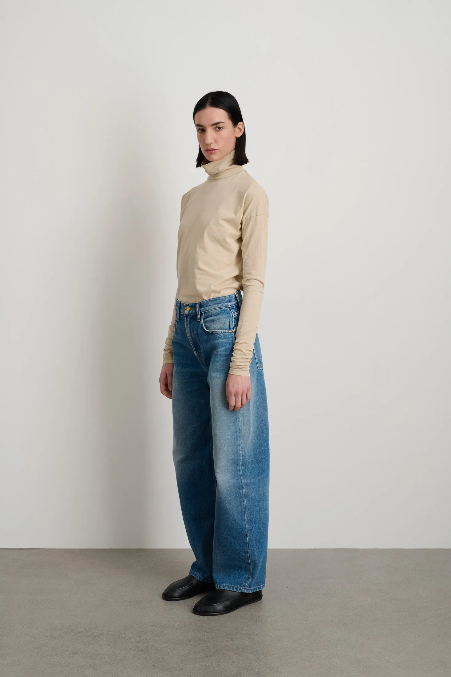 Leroy Mid Relaxed Bow Hyde Wash sold by B Sides Jeans