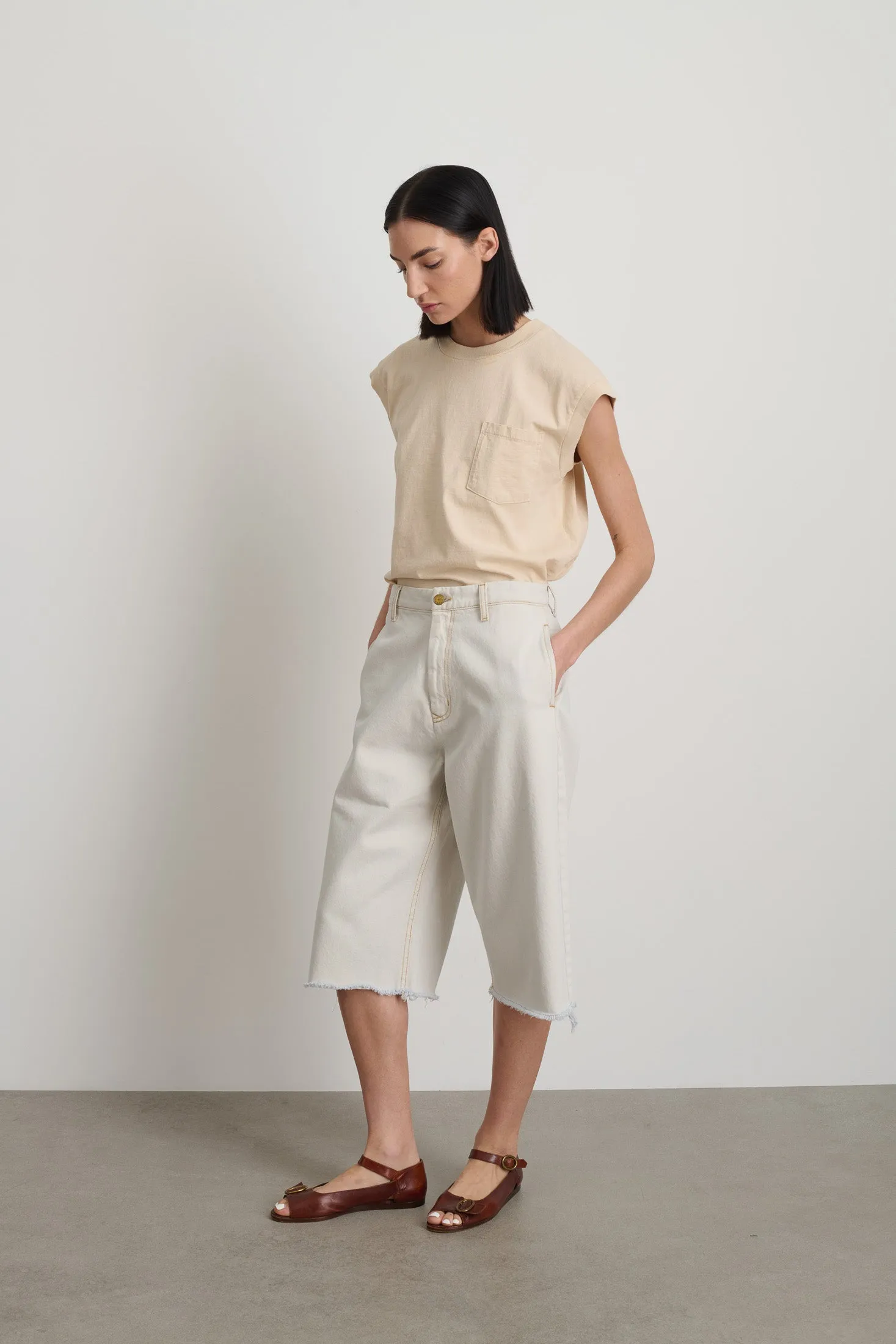 B Sides Pocket Tank Overdye Ecrú sold by B Sides Jeans product image thumbnail 3