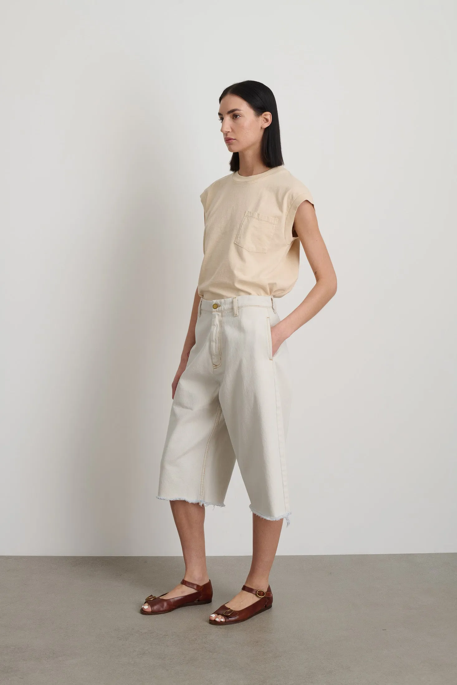 B Sides Pocket Tank Overdye Ecrú sold by B Sides Jeans product image thumbnail 2