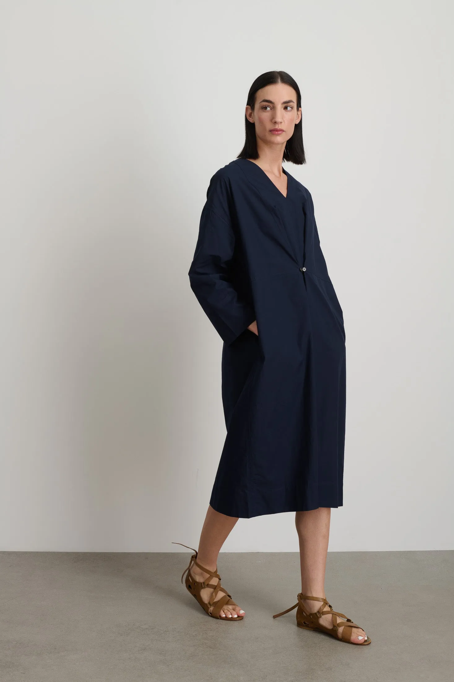 Elda Dress Marine Poplin sold by B Sides Jeans product image thumbnail 2