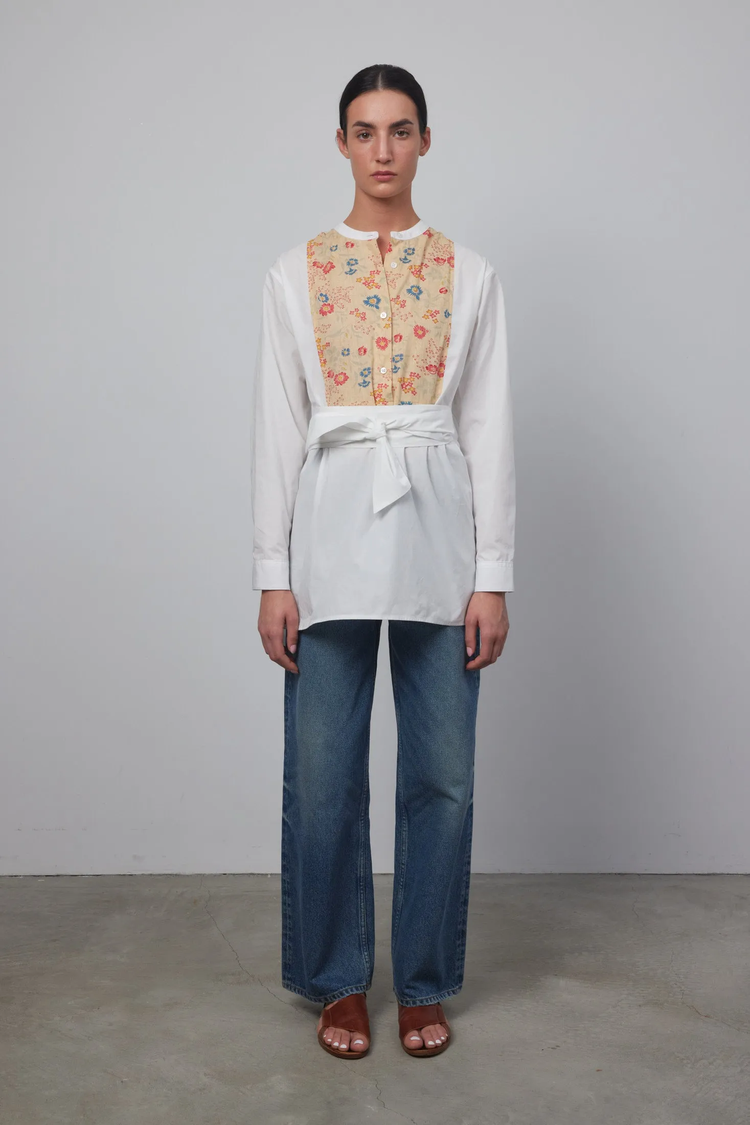 Artist Henley Tile White Found Antique Florals sold by B Sides Jeans