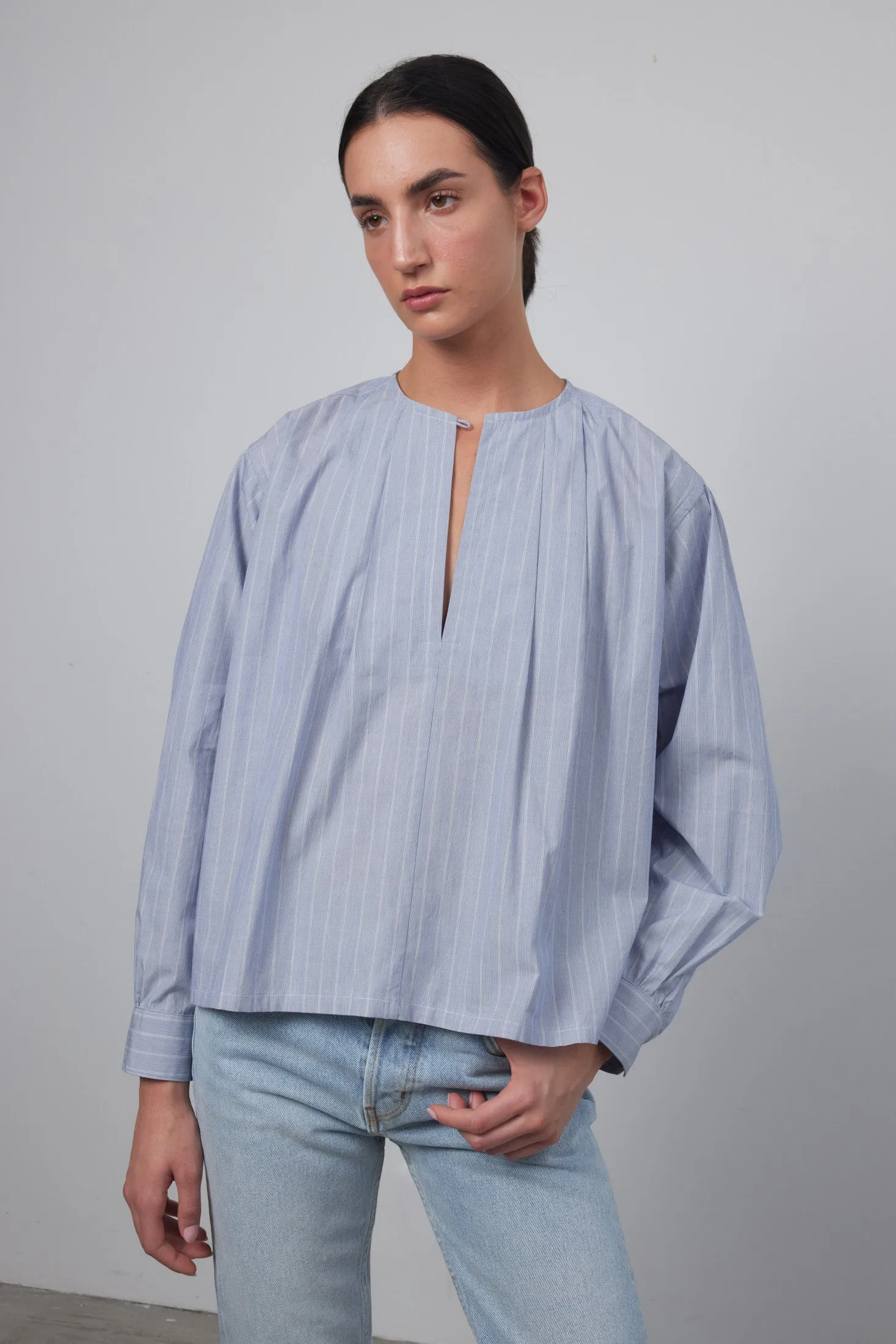Fira Top Primary Blue Yarn Dye Stripe sold by B Sides Jeans product image thumbnail 5