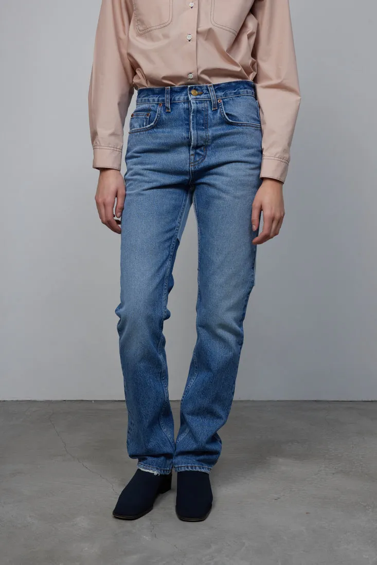 Marcel Relaxed Straight Jean Zealand Wash Reverse Patchwork sold by B Sides Jeans product image thumbnail 4