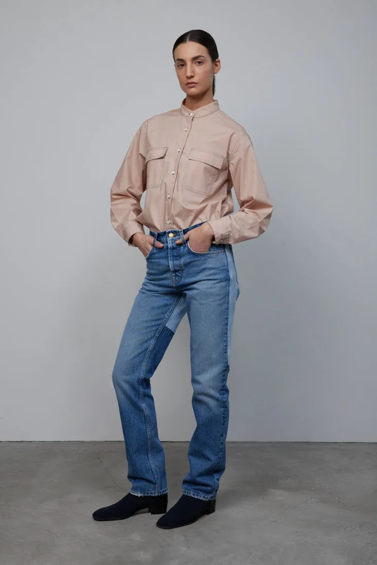Marcel Relaxed Straight Jean Zealand Wash Reverse Patchwork sold by B Sides Jeans product image thumbnail 2