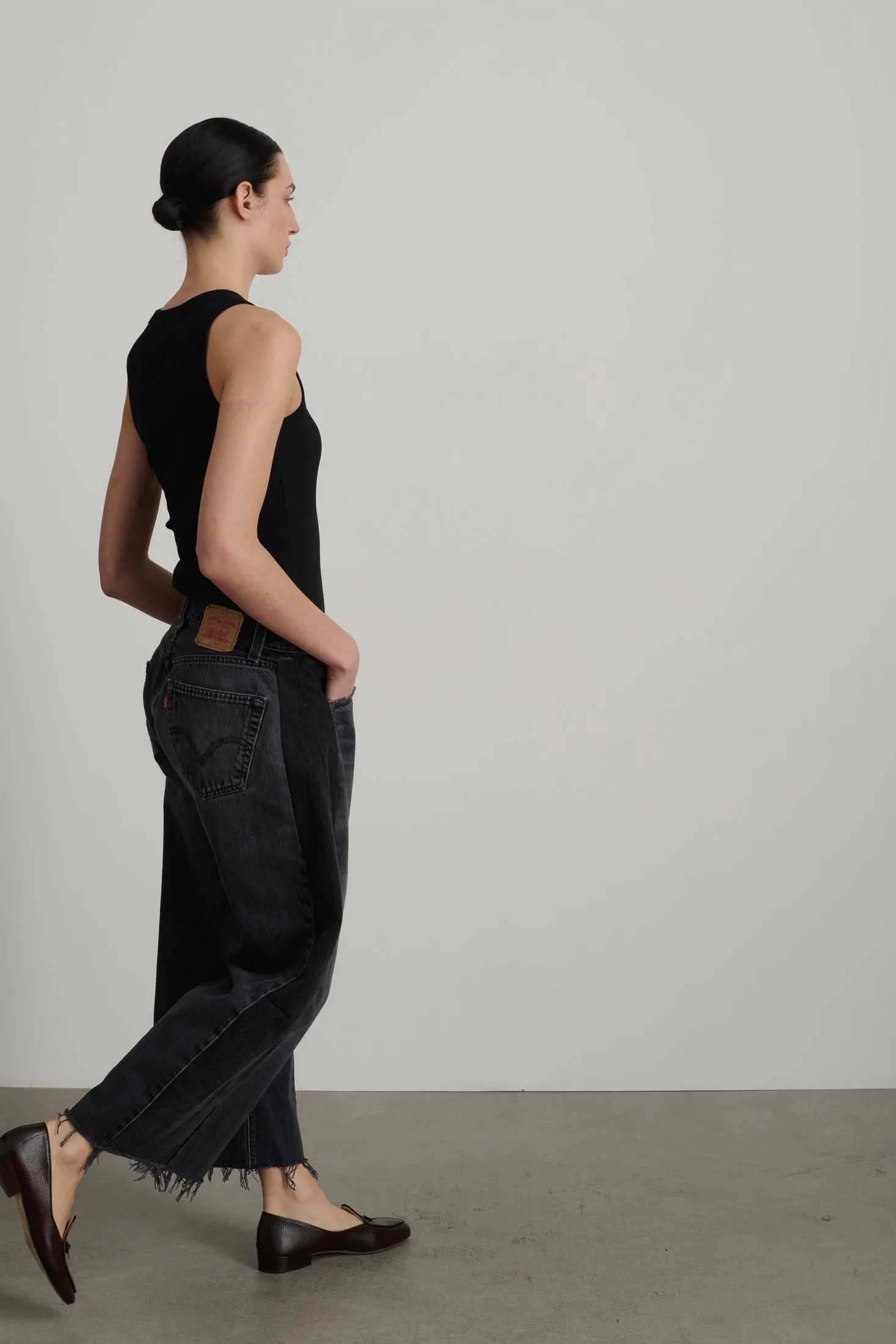Vintage Lasso Jean Slouch Crop Classic Black sold by B Sides Jeans product image thumbnail 4