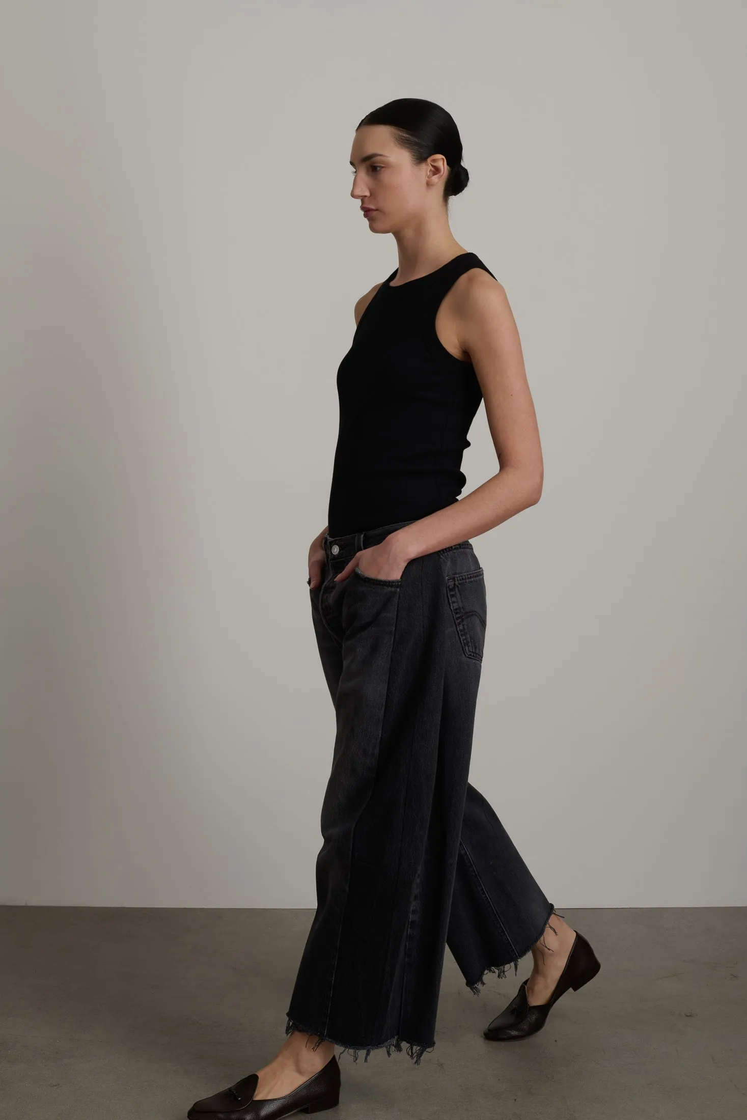 Vintage Lasso Jean Slouch Crop Classic Black sold by B Sides Jeans product image thumbnail 3