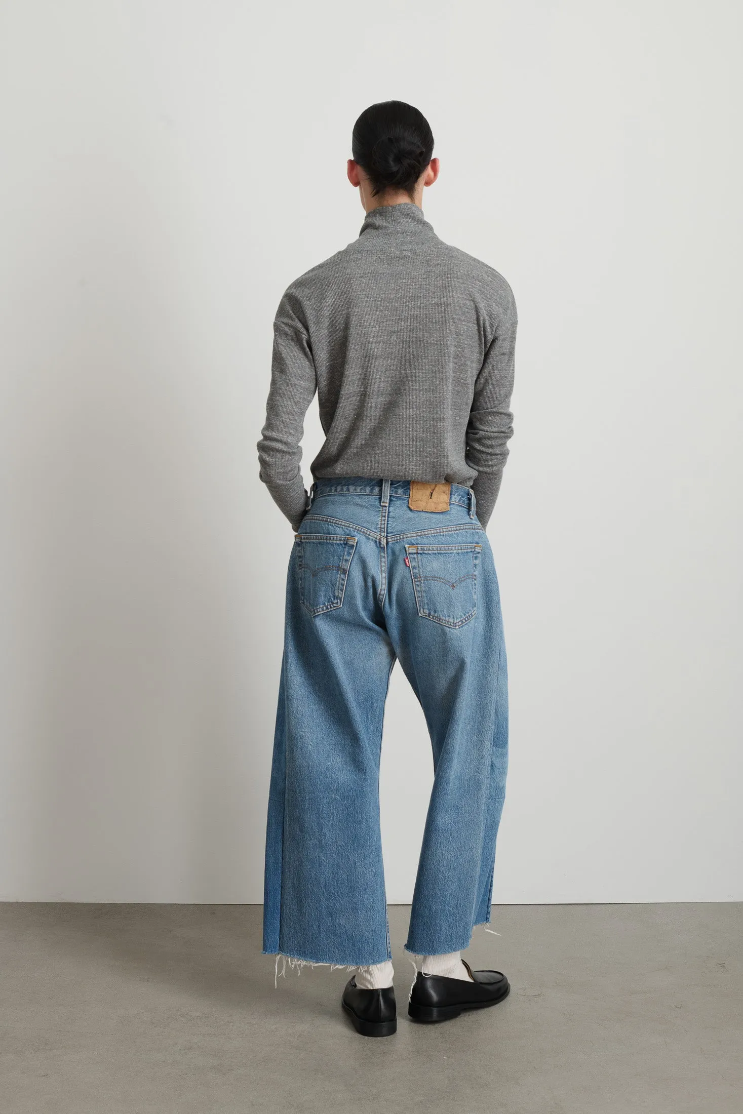 Vintage Lasso Jean Slouch Crop Classic Faded Indigo sold by B Sides Jeans product image thumbnail 3