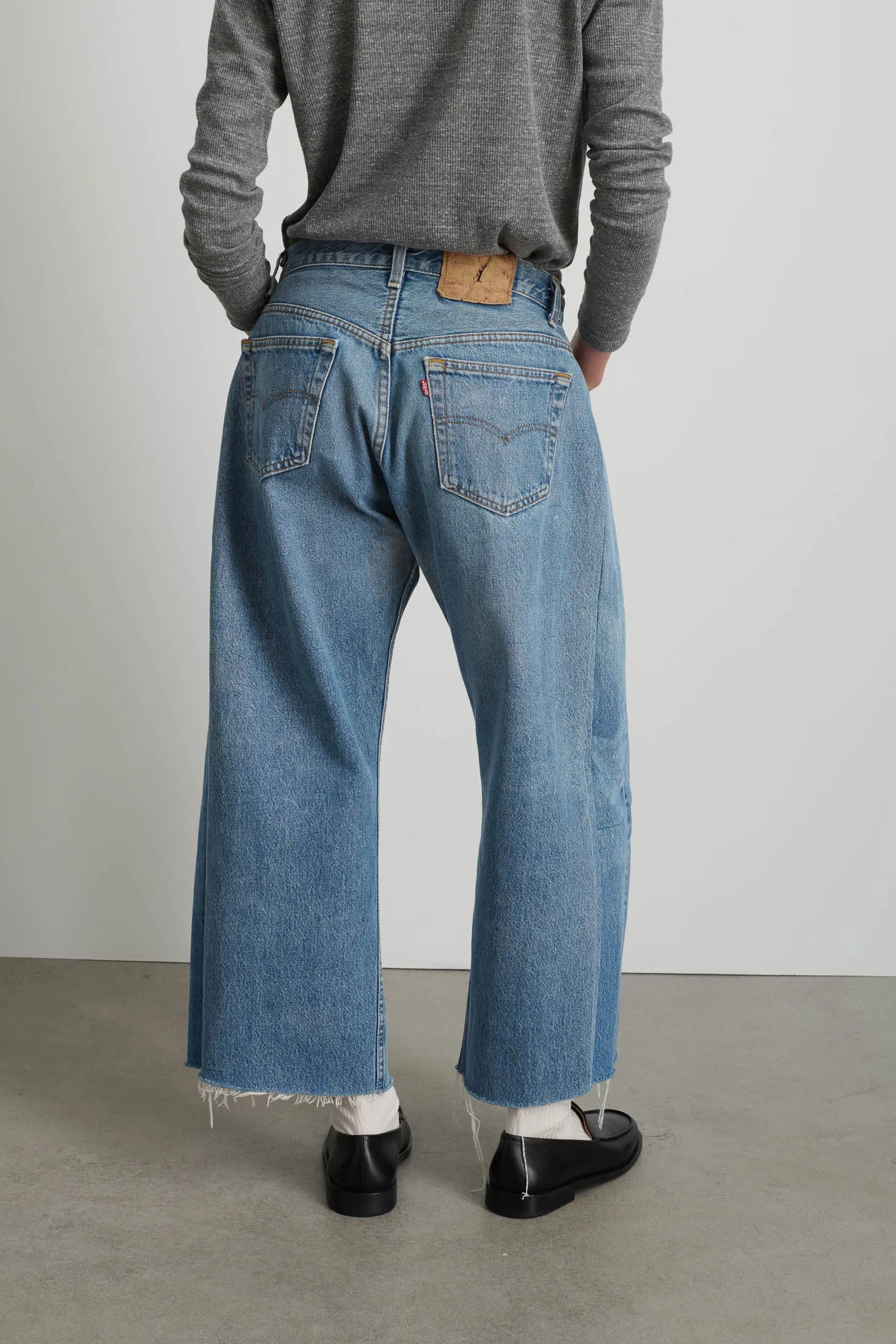Vintage Lasso Jean Slouch Crop Classic Faded Indigo sold by B Sides Jeans product image thumbnail 5