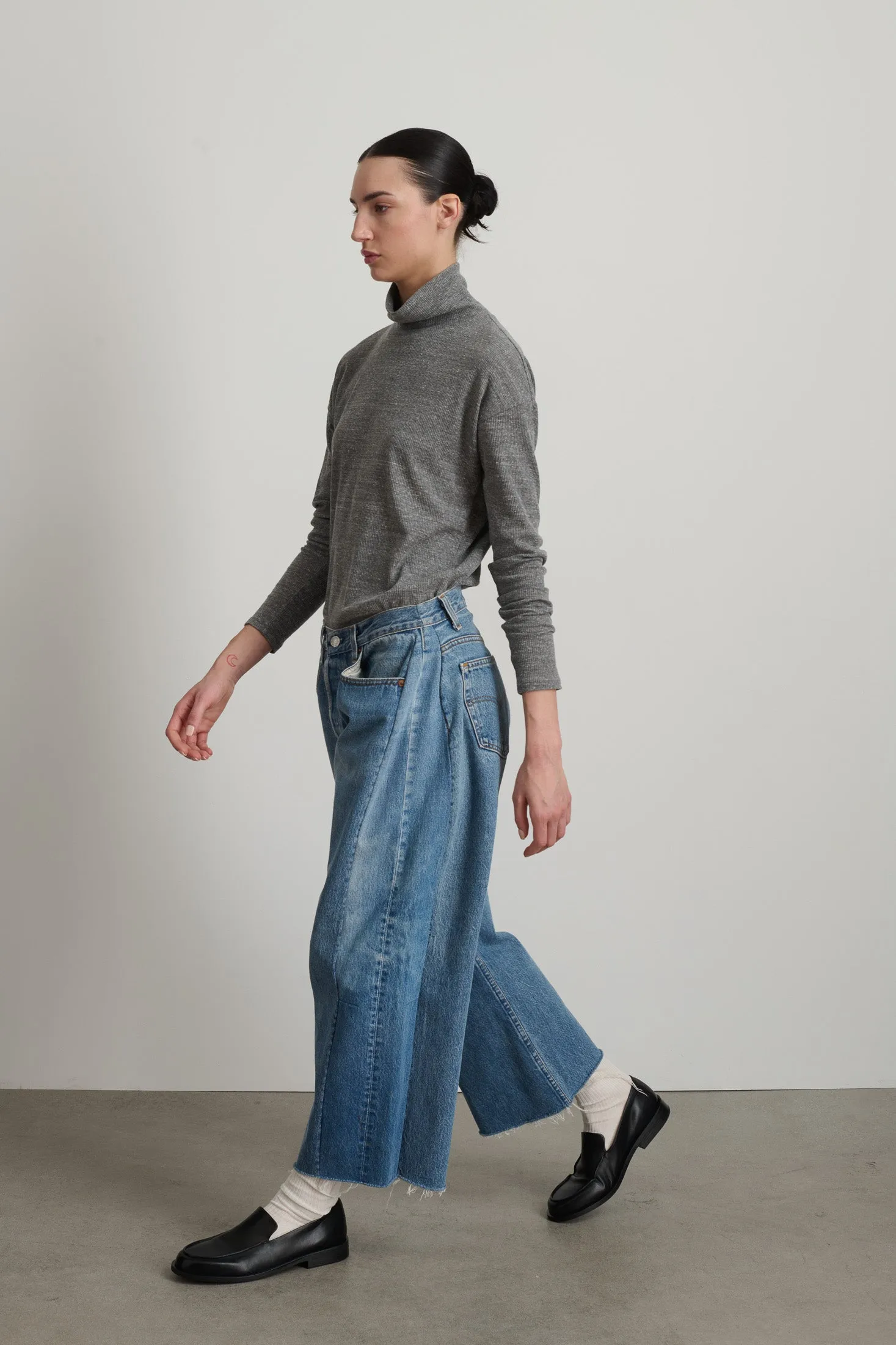Vintage Lasso Jean Slouch Crop Classic Faded Indigo sold by B Sides Jeans product image thumbnail 4