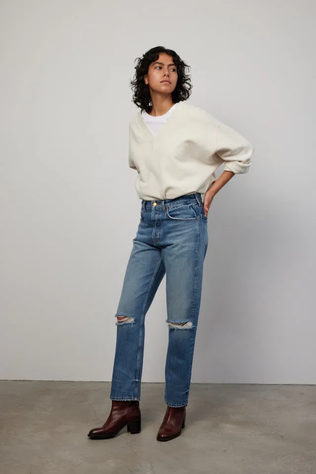 Marcel Relaxed Straight Jean Brit Vintage Wash Destroy sold by B Sides Jeans product image thumbnail 3