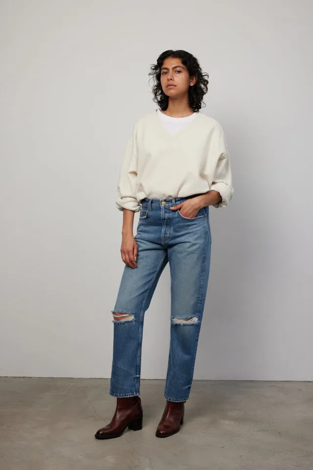 Marcel Relaxed Straight Jean Brit Vintage Wash Destroy sold by B Sides Jeans product image thumbnail 2