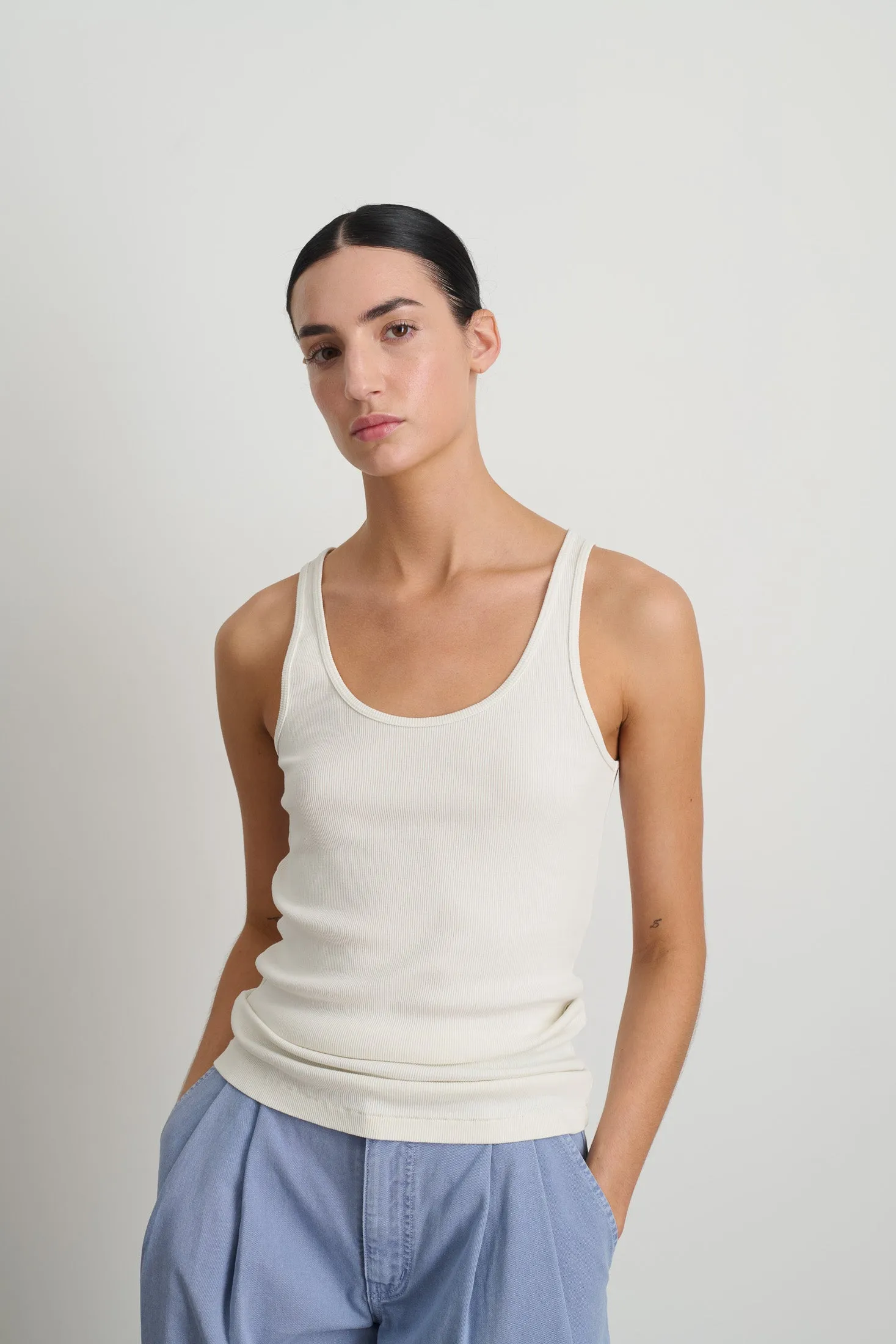 Kelley Tank Snow White sold by B Sides Jeans product image thumbnail 4