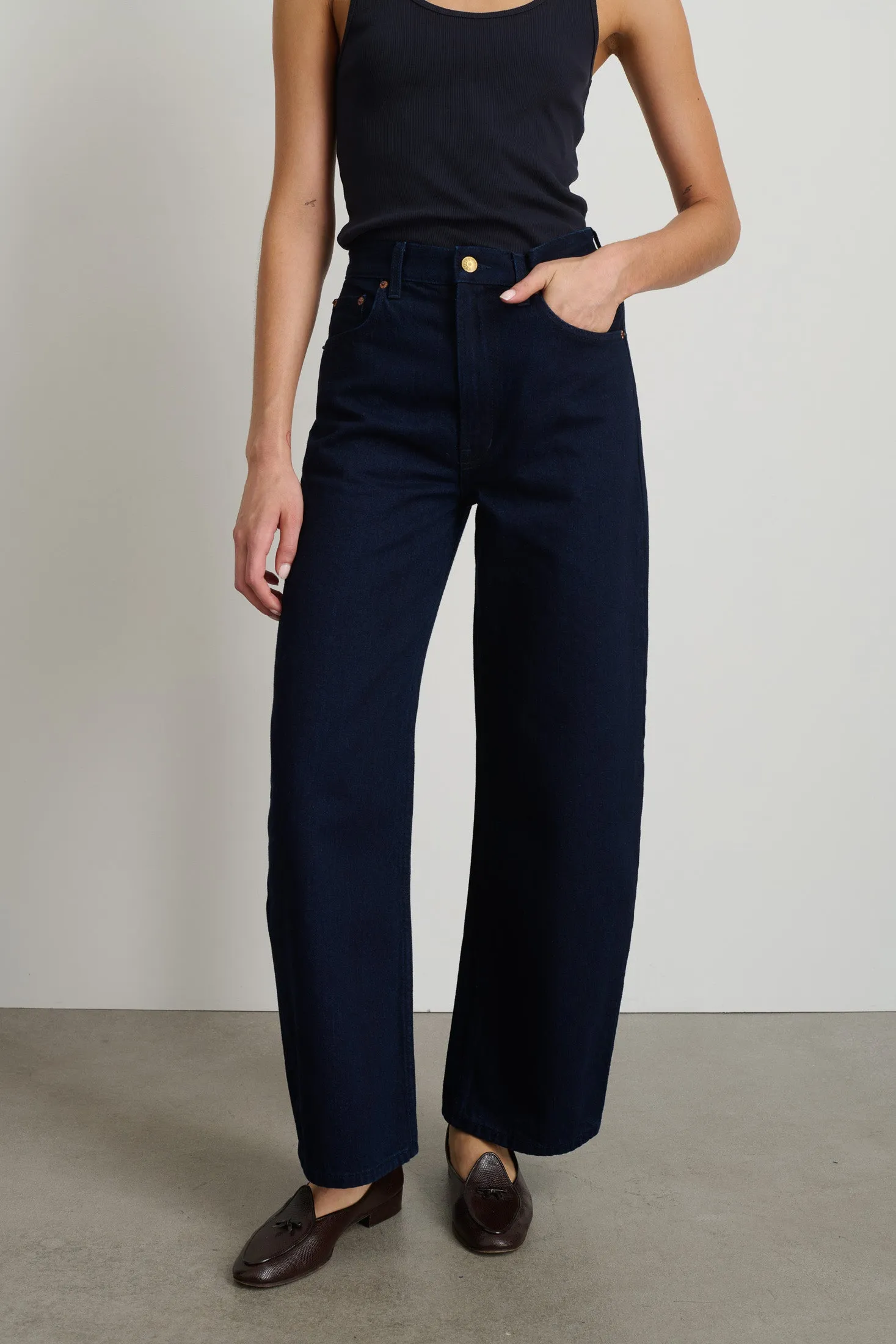 Leroy Mid Relaxed Bow Indigo Rinse sold by B Sides Jeans product image thumbnail 4